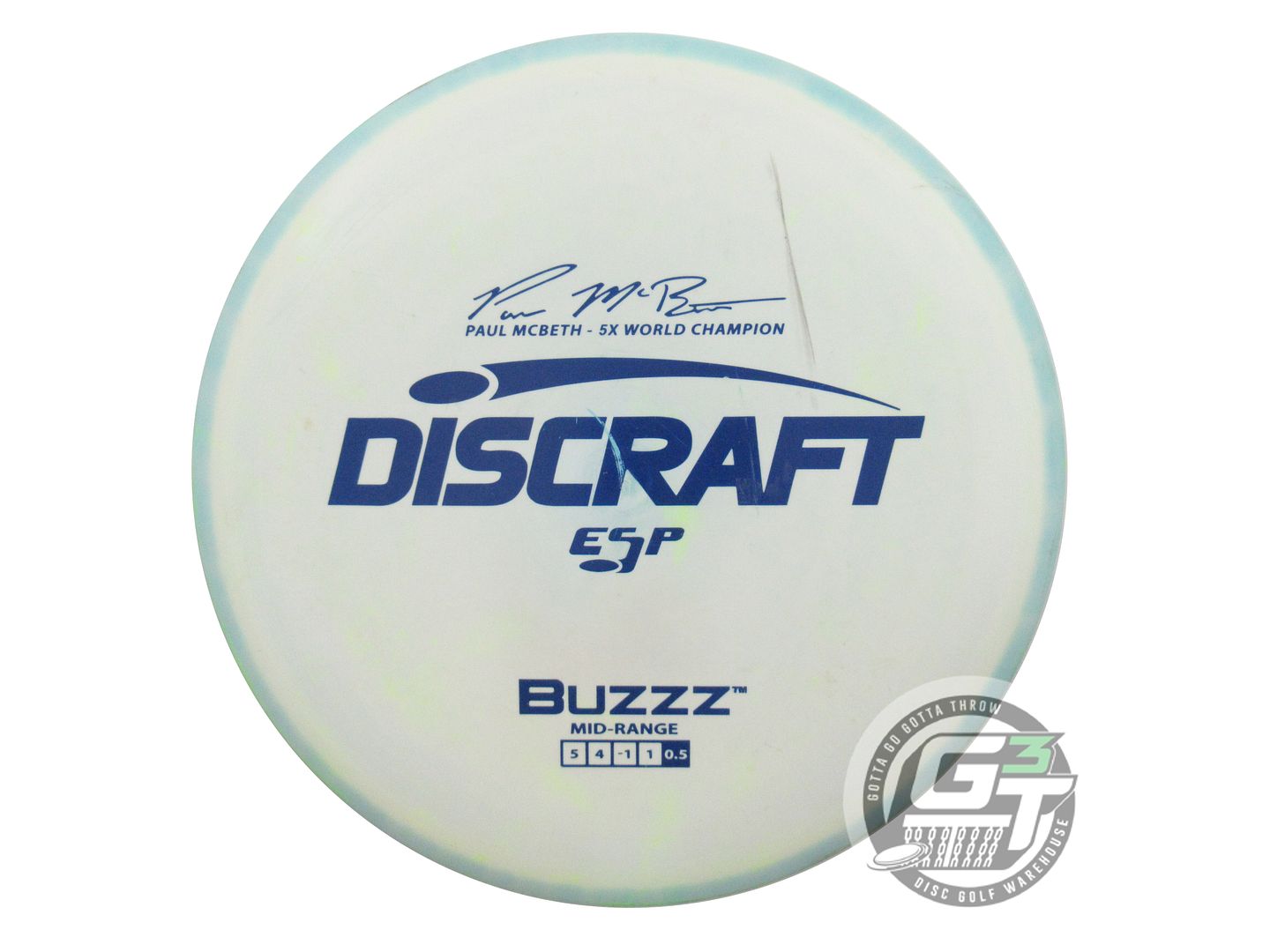 USED Discraft [McBETH] ESP Buzzz 177g Teal-Tan Blue Stamp Midrange Golf Disc