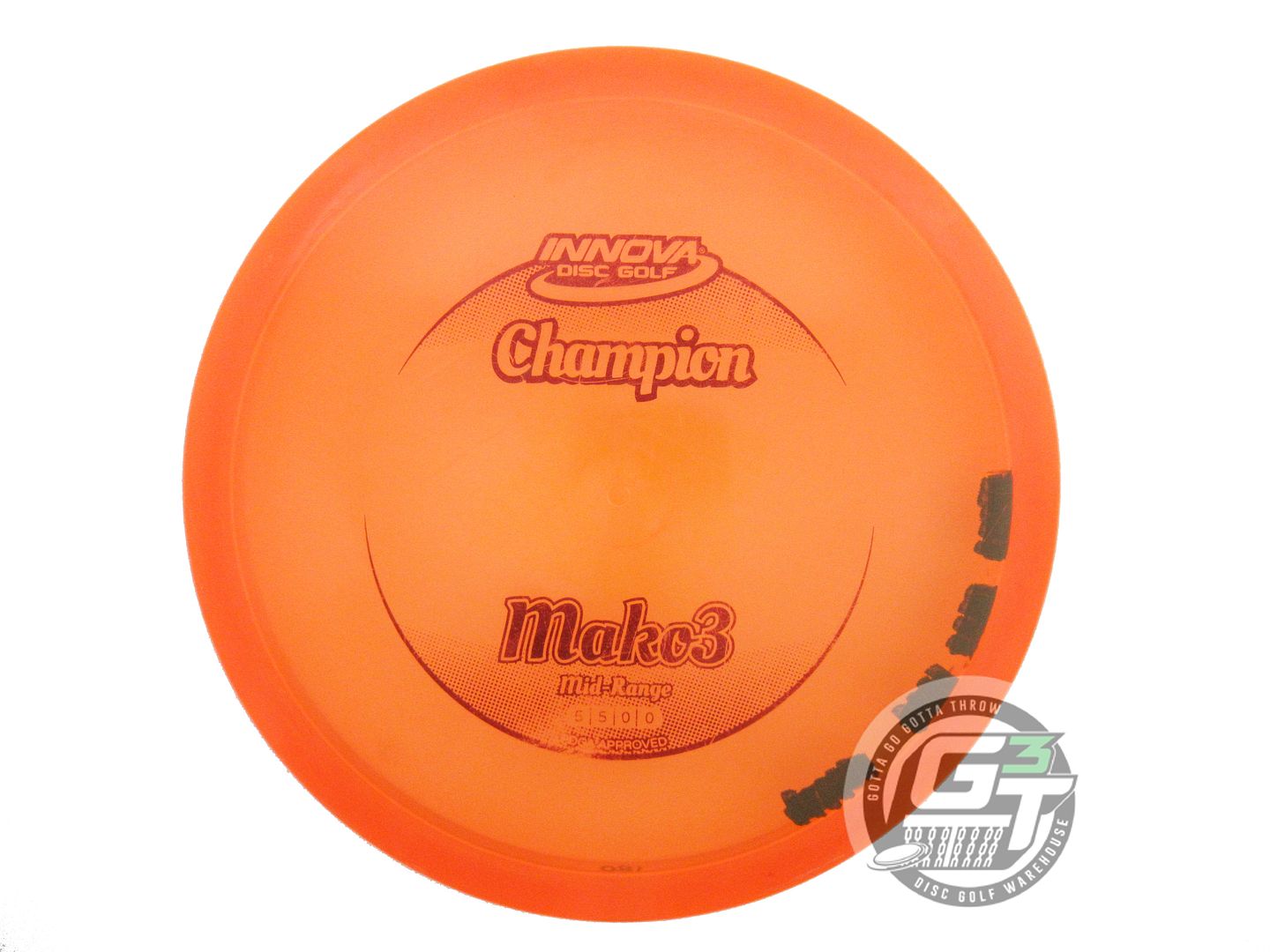 USED Innova Champion Mako3 180g Orange Red Foil Midrange Golf Disc
