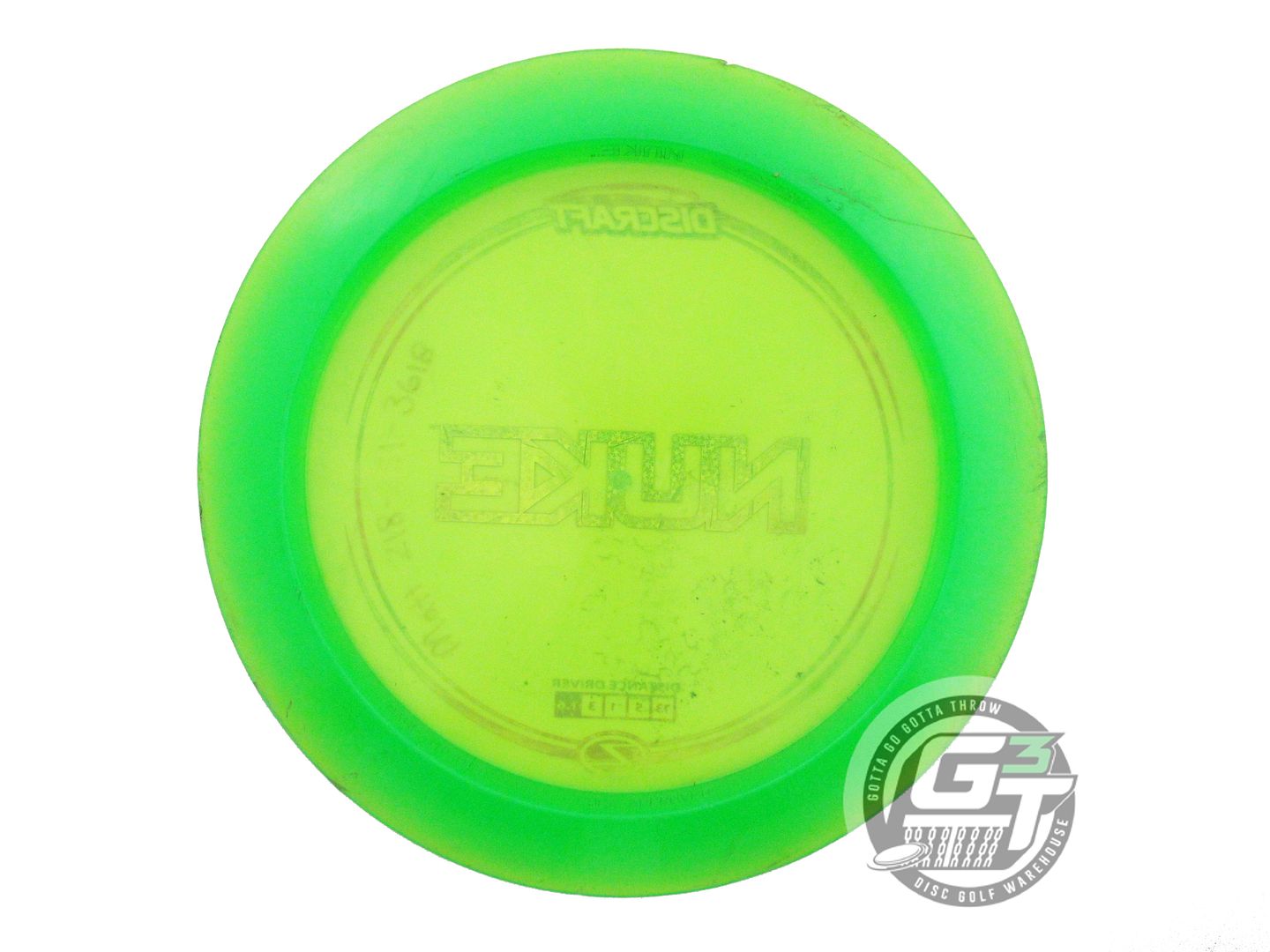 USED Discraft Z Nuke 176g Green Rainbow Star Foil Distance Driver Golf Disc