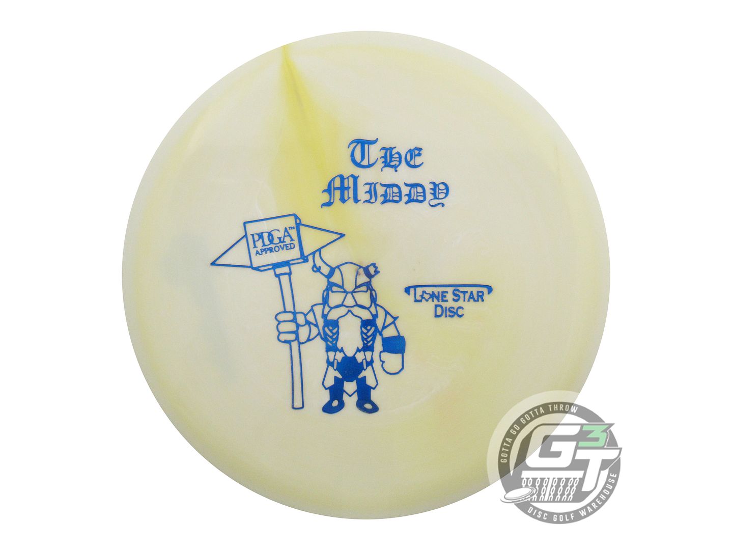 USED Lone Star [ARTIST] Alpha Middy 174g Yellow Blue Foil Midrange Golf Disc
