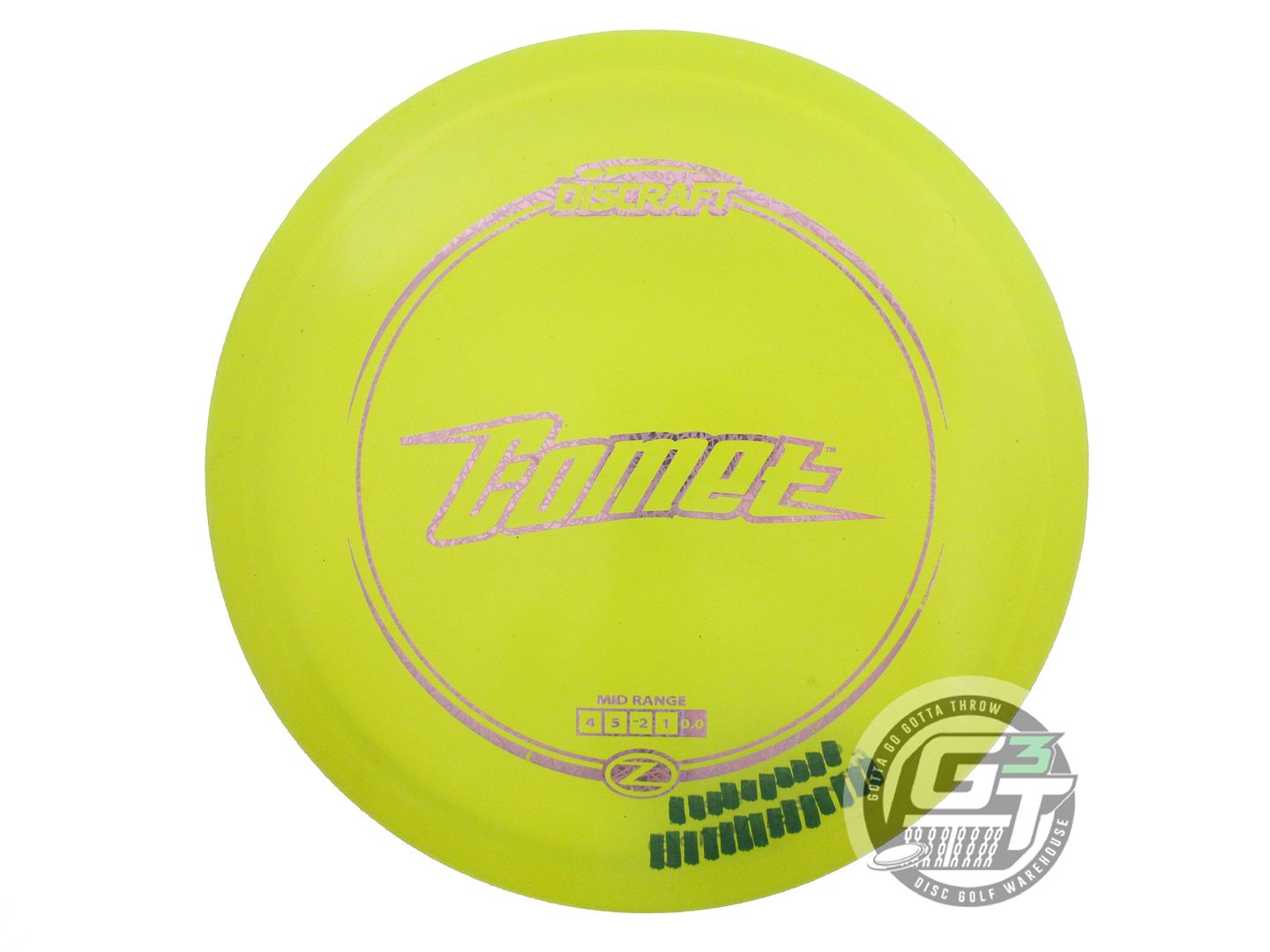USED Discraft Z Comet 176g Yellow Lilac Foil Midrange Golf Disc