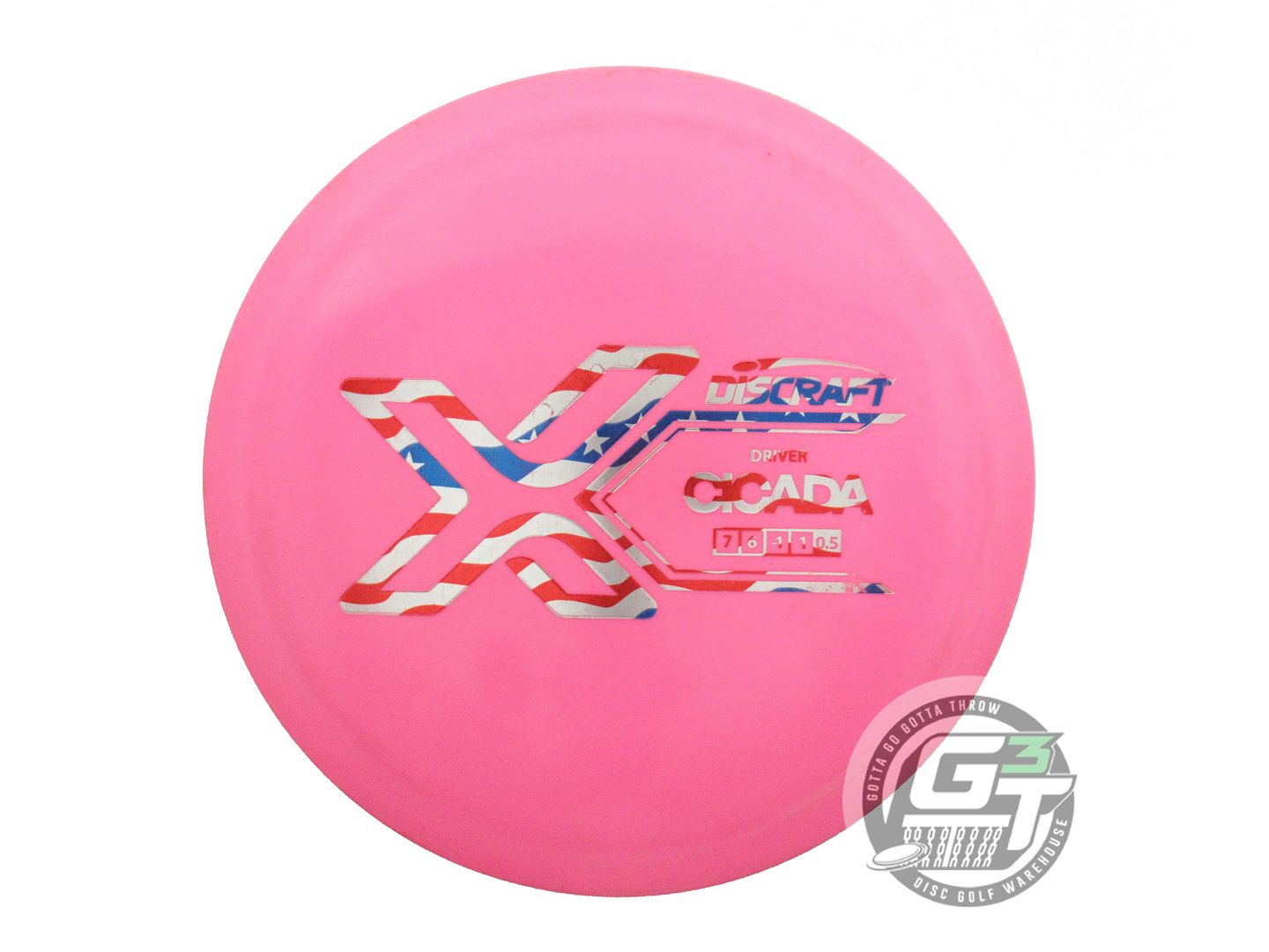 USED Discraft X Cicada 174g Pink Flag Foil Fairway Driver Golf Disc