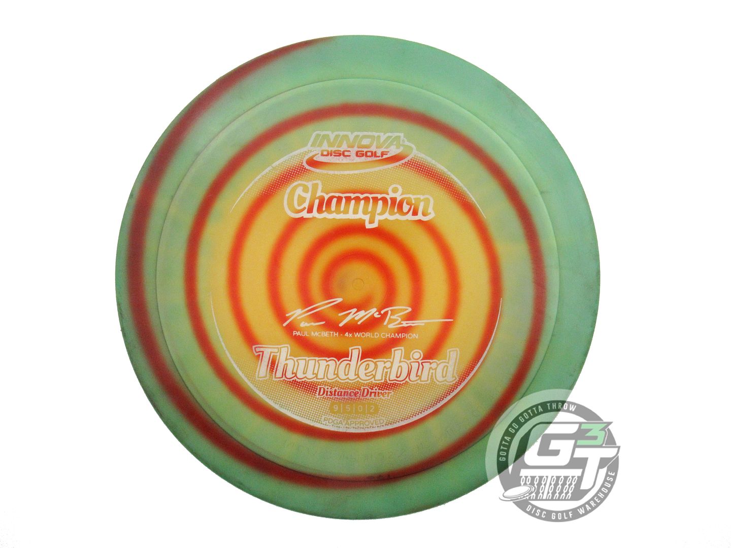 USED Innova [McBETH] I-DYE Champion Thunderbird 176g Green Spiral Driver Disc