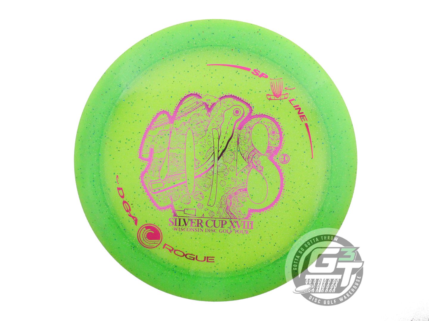 NOS DGA SP Line Rogue 170-172g Lime Red Foil Distance Driver Golf Disc