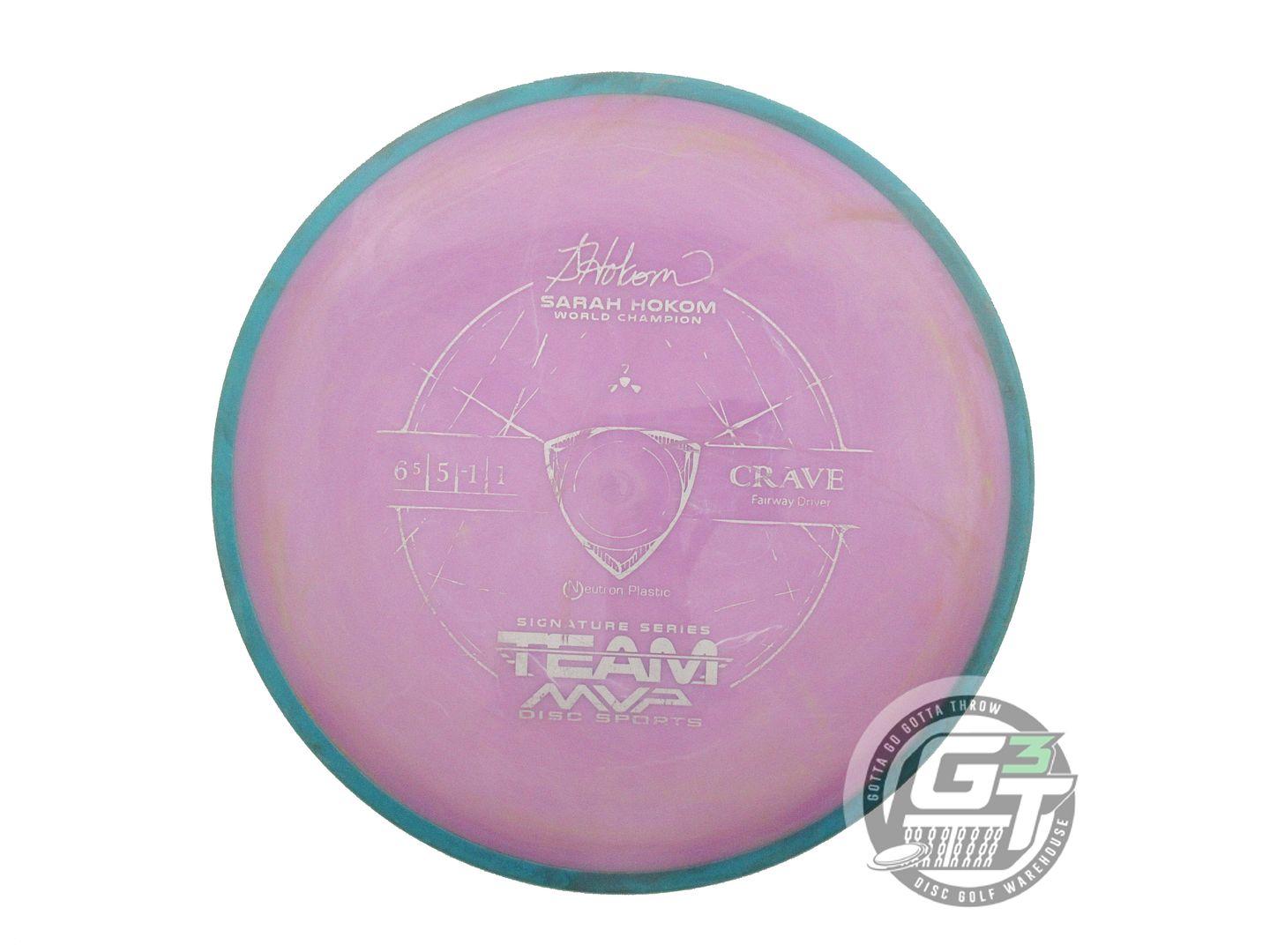 USED Axiom Discs [HOKOM] Neutron Crave 172g Lilac Seafoam Rim Driver Disc