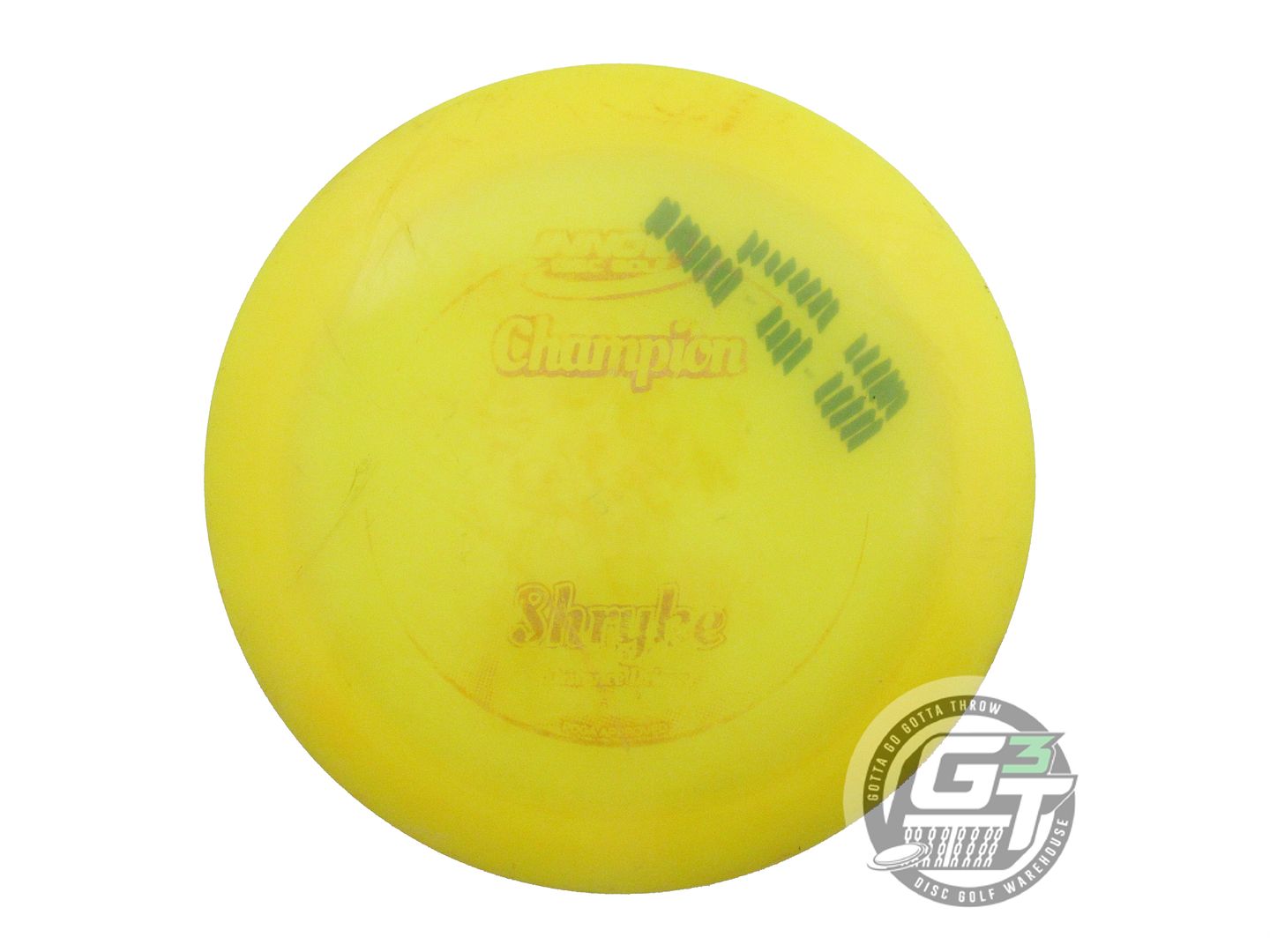 USED Innova Champion Shryke 174g Yellow Gold Glitter Foil Distance Driver Disc