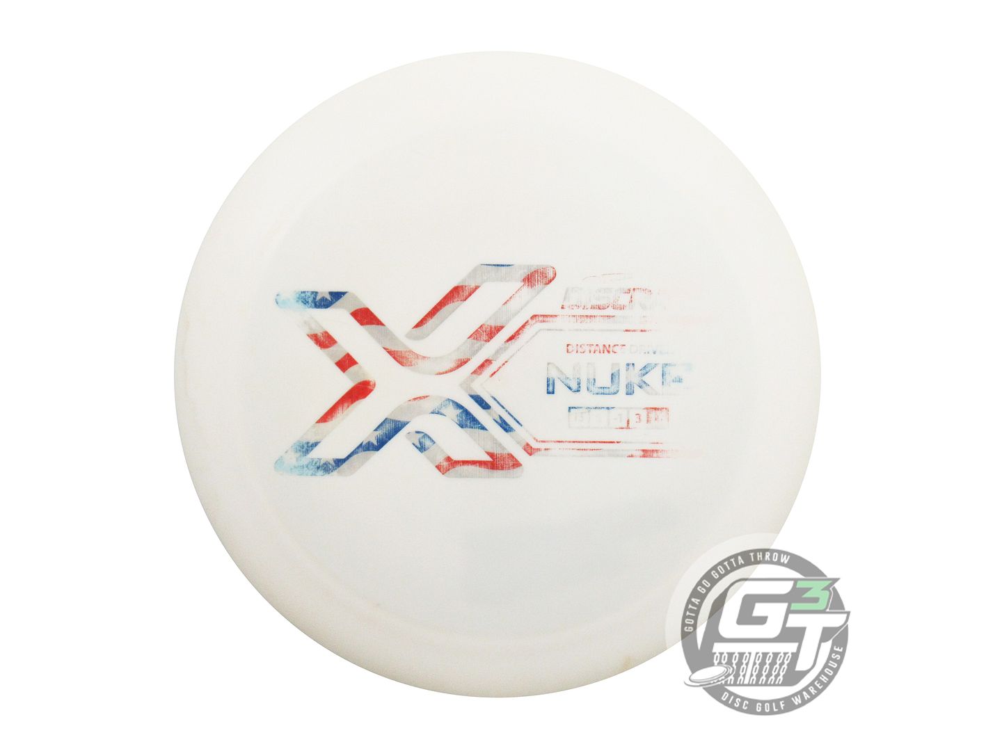 USED Discraft X Nuke 169g White Flag Foil Distance Driver Golf Disc