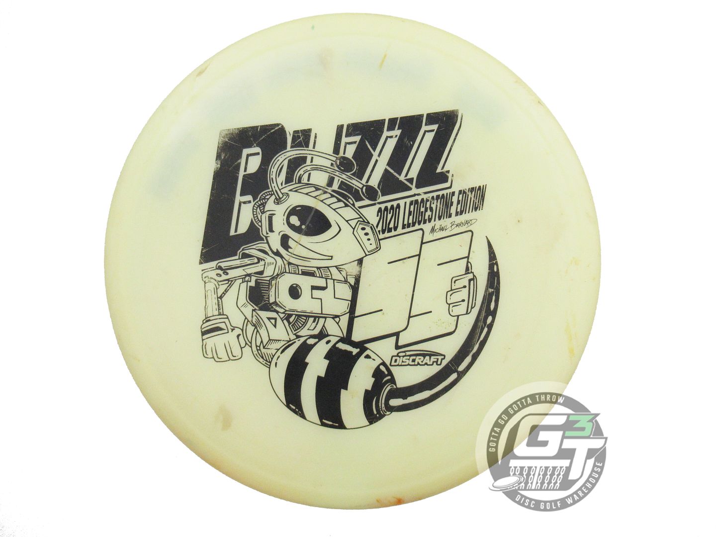 USED Discraft [LEDGESTONE] Big Z Buzzz SS 179g Yellow Black Stamp Midrange Disc