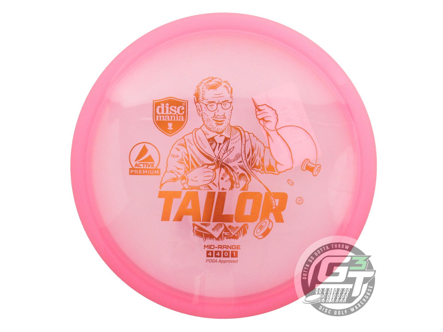 NOS DiscMania Active Premium Tailor 175g Pink Orange Foil Midrange Golf Disc