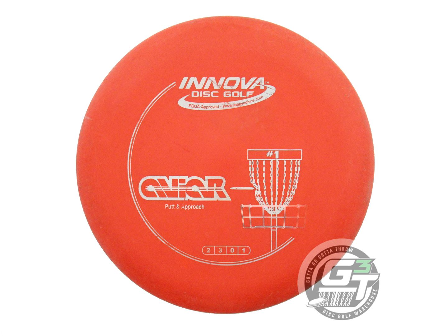 USED Innova DX Aviar 150g Orange Silver Foil Putter Golf Disc