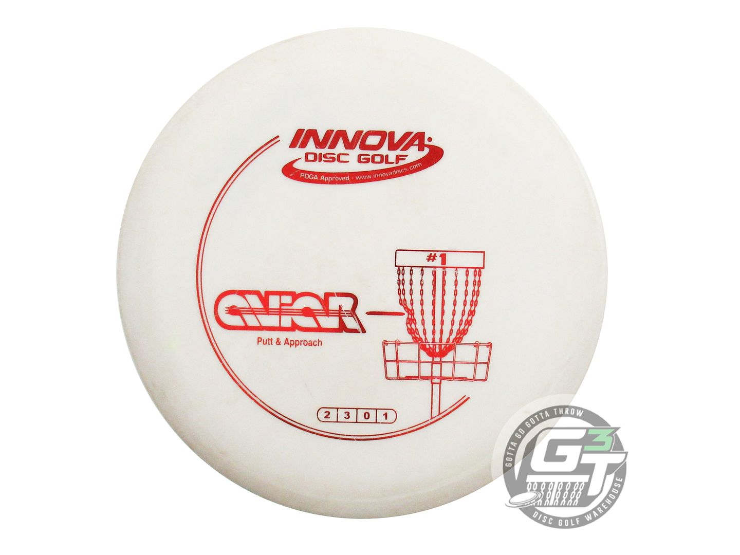 USED Innova DX Aviar 174g Ivory Red Foil Putter Golf Disc