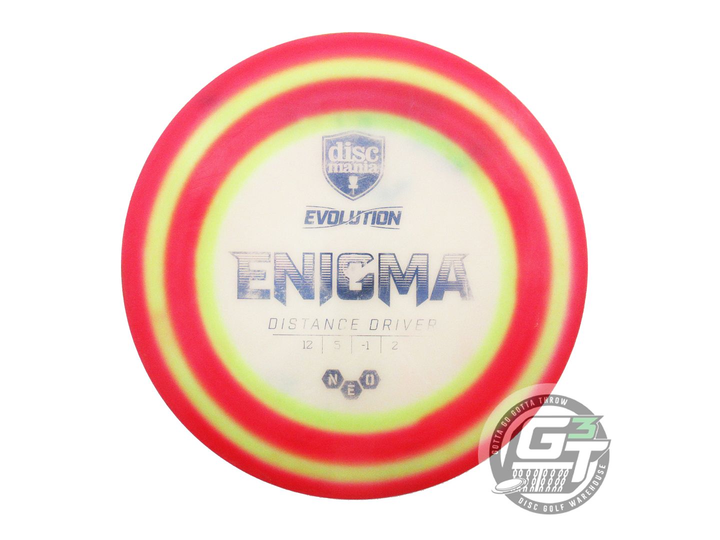 USED DiscMania Neo Enigma 175g White HOME DYED Distance Driver Golf Disc