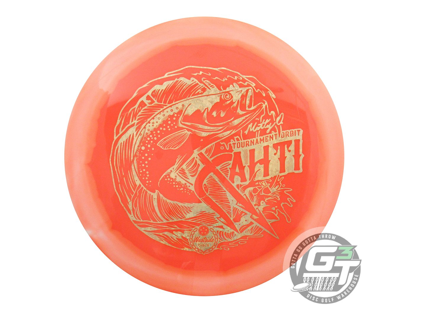 USED Westside Discs [ORUM] Tournament Orbit Ahti 176g White-Orange Driver Disc