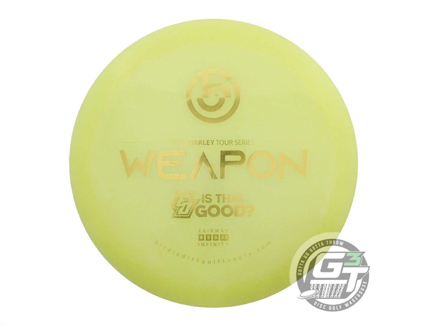 USED Birdie Disc Golf Supply [OAKLEY] Infinity Weapon 175g Yellow Driver Disc