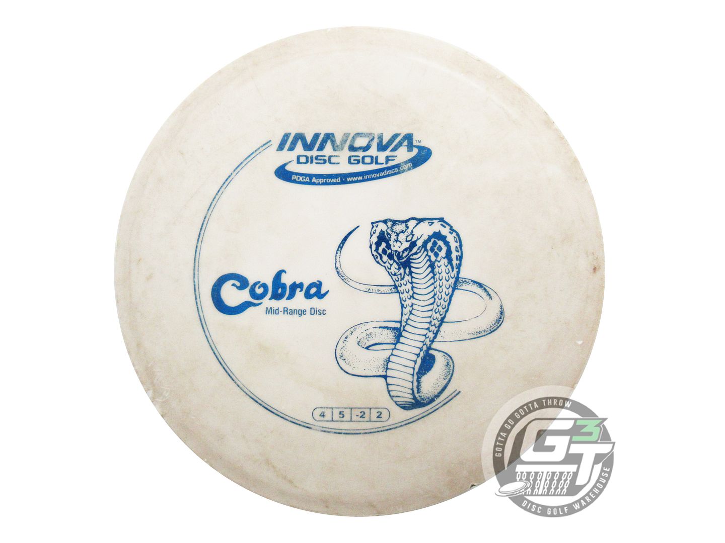 USED Innova DX Cobra 175g White Blue Foil Midrange Golf Disc