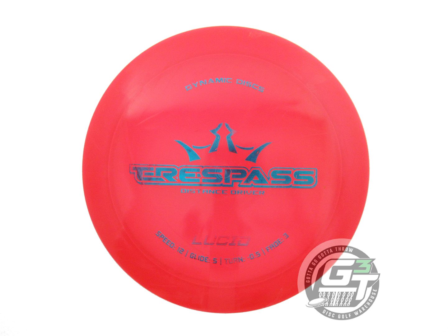 USED Dynamic Discs Lucid Trespass 175g Red Blue Foil Distance Driver Golf Disc