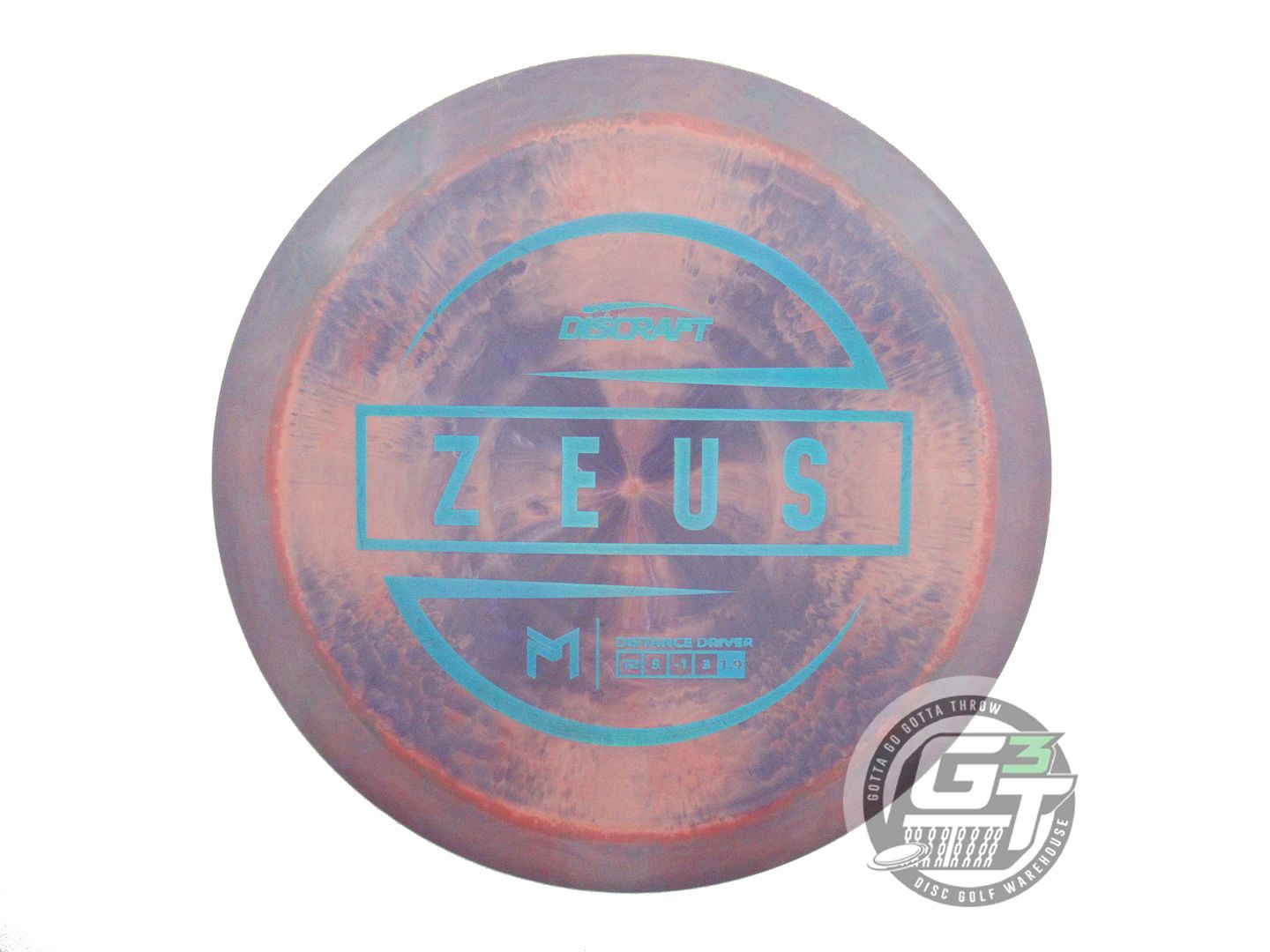 USED Discraft [McBETH] ESP Zeus 176g Purple-Peach Blue Holo Foil Driver Disc