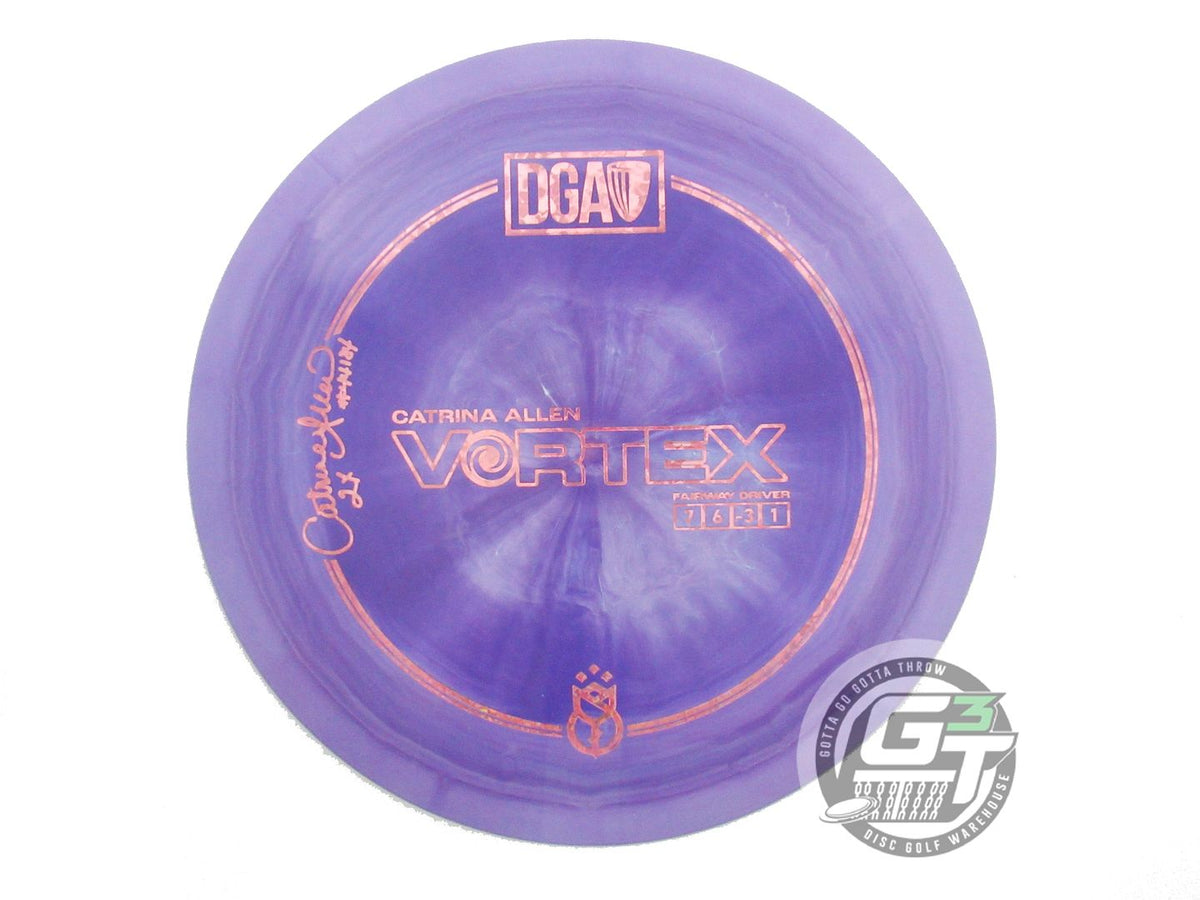 NOS DGA [ALLEN] ProLine Vortex 170g Purple Pink Heart Foil Fairway Driver Disc