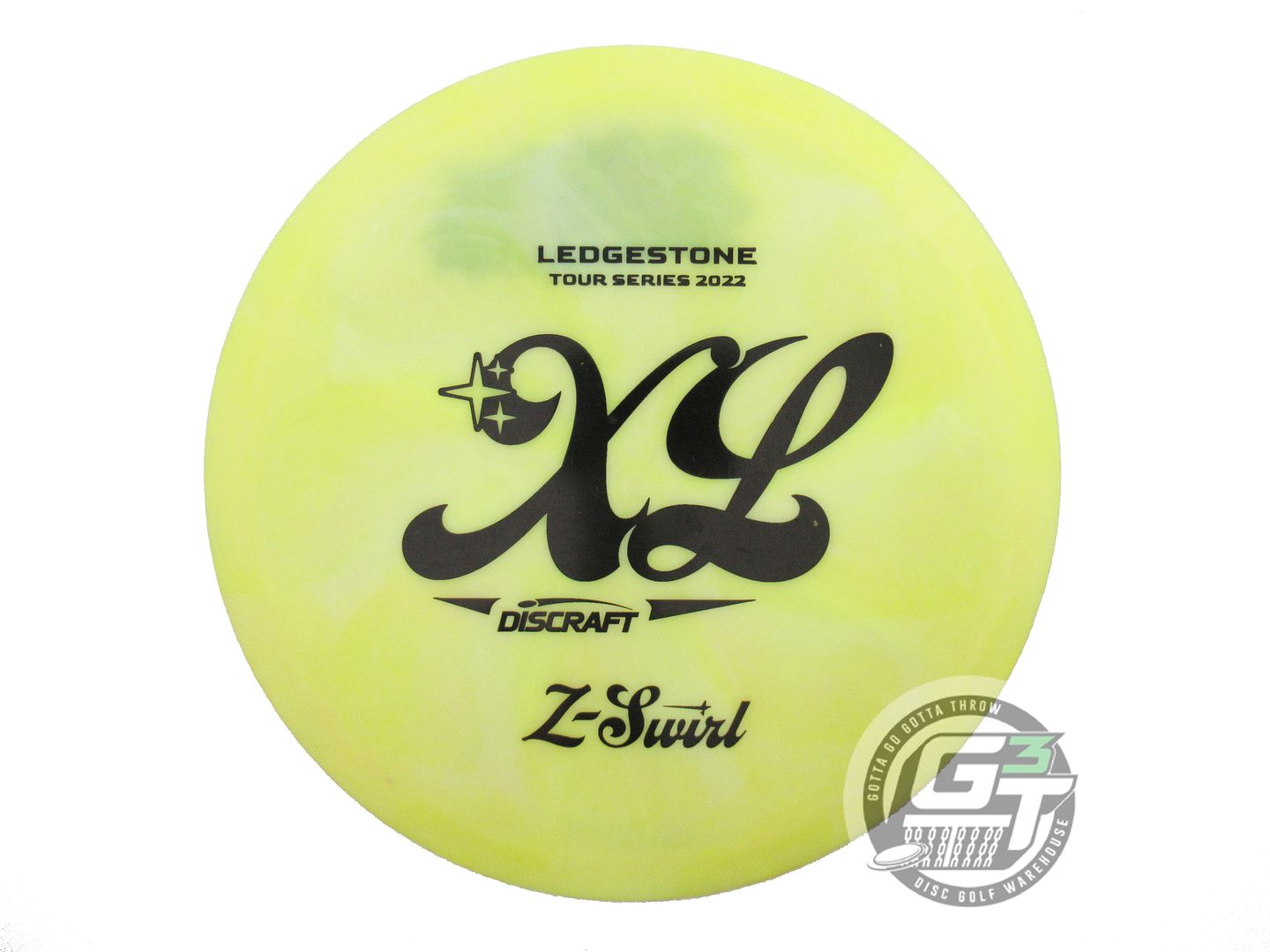 USED Discraft [LEDGESTONE] Z Swirl XL 174g Yellow Distance Driver Golf Disc