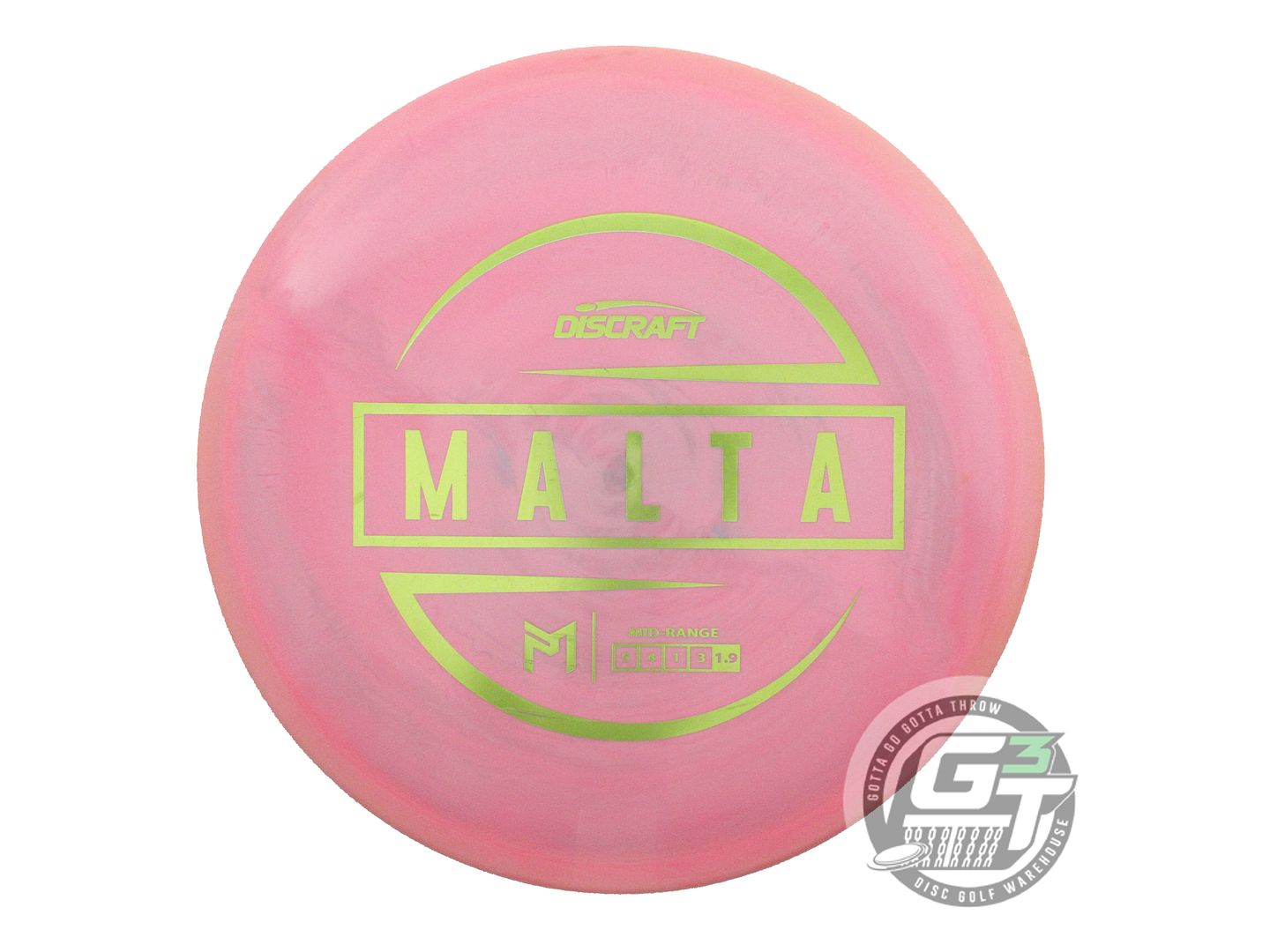 USED Discraft [McBETH] ESP Malta 174g Pink Lime Foil Midrange Golf Disc