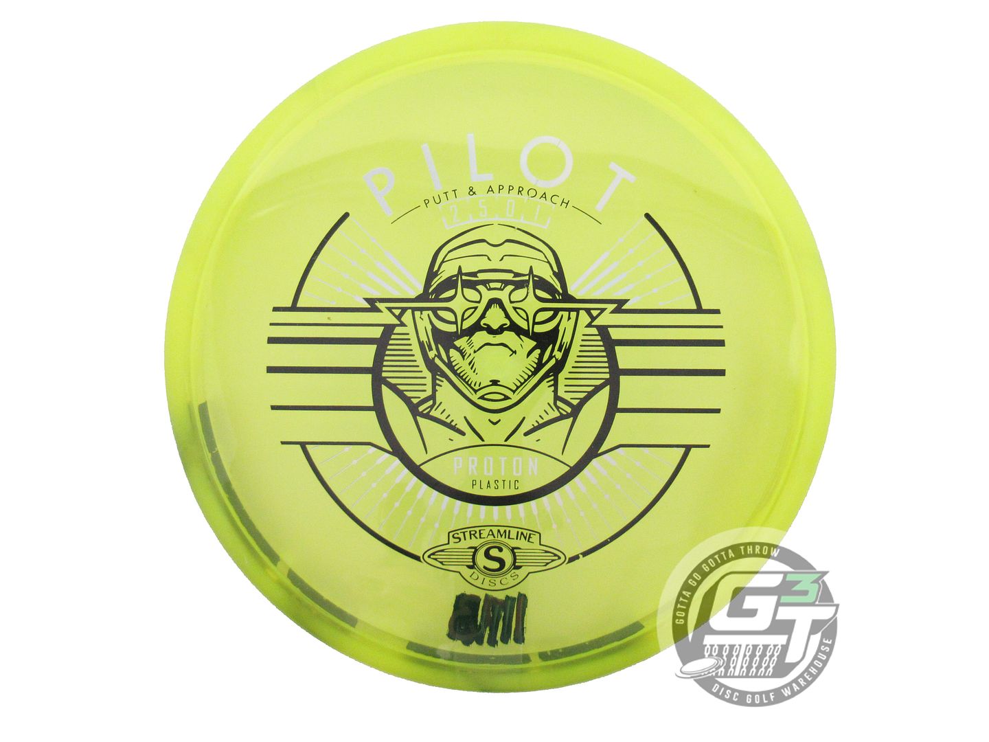 USED Streamline Discs Proton Pilot 176g Yellow Putter Golf Disc