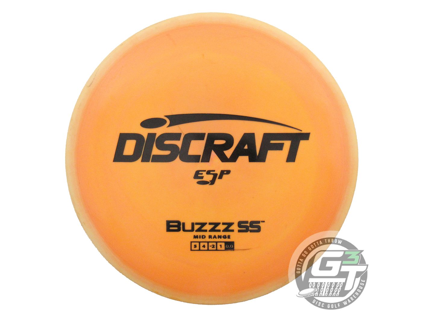 USED Discraft ESP Buzzz SS 175g Peach-Orange Black Stamp Midrange Golf Disc