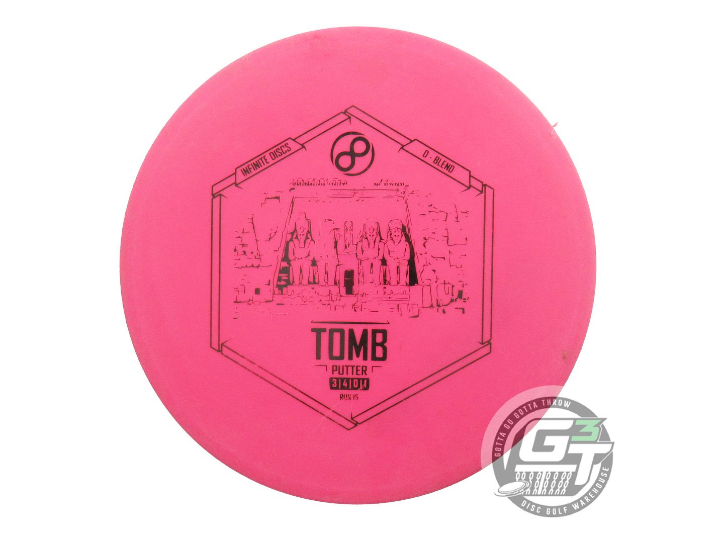 USED Infinite D-Blend Tomb 175g Pink Black tasmp Putter Golf Disc