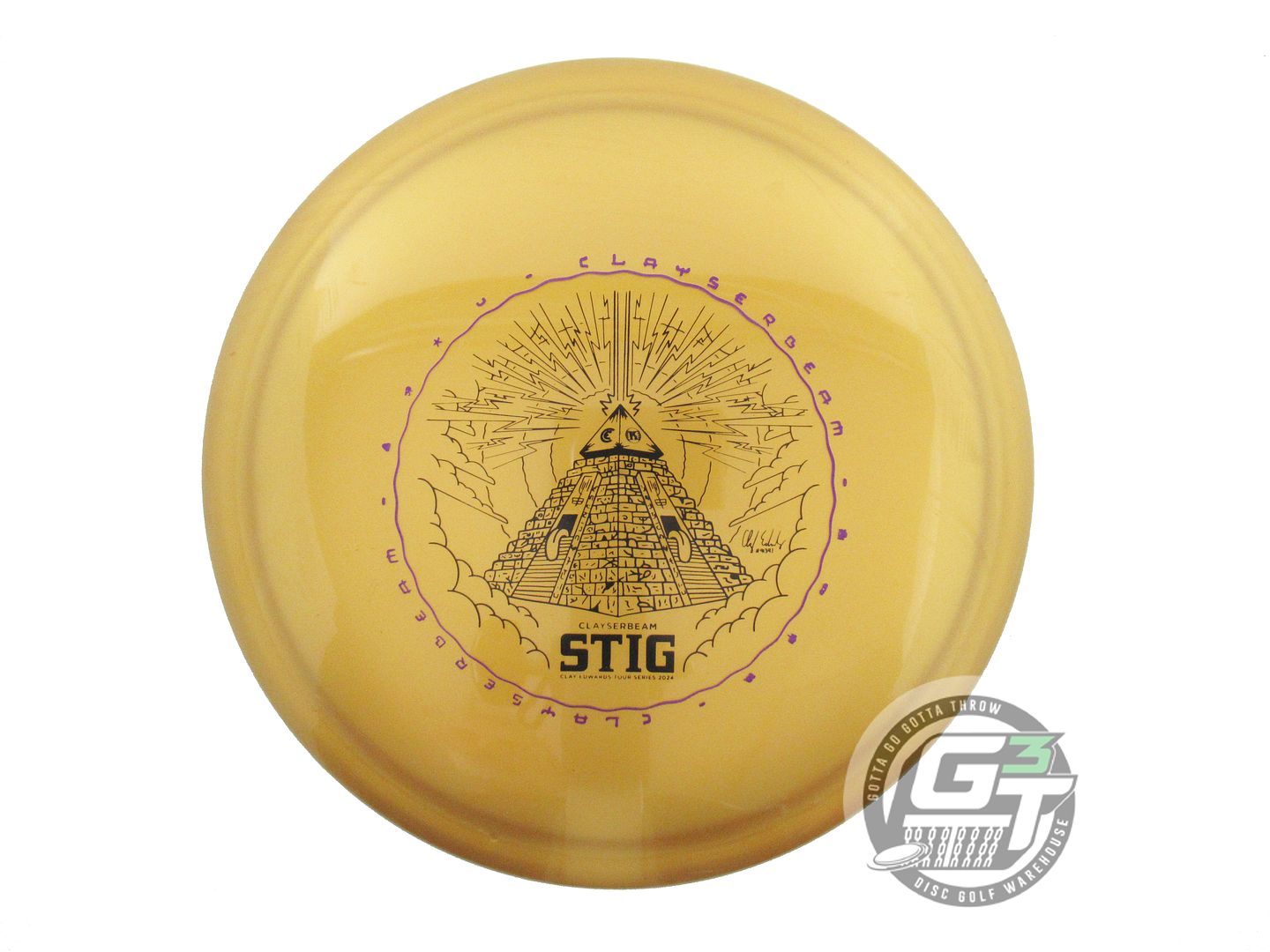 USED Kastaplast [EDWARDS] K1 Hard Stig 174g Gold Purple Foil Midrange Golf Disc
