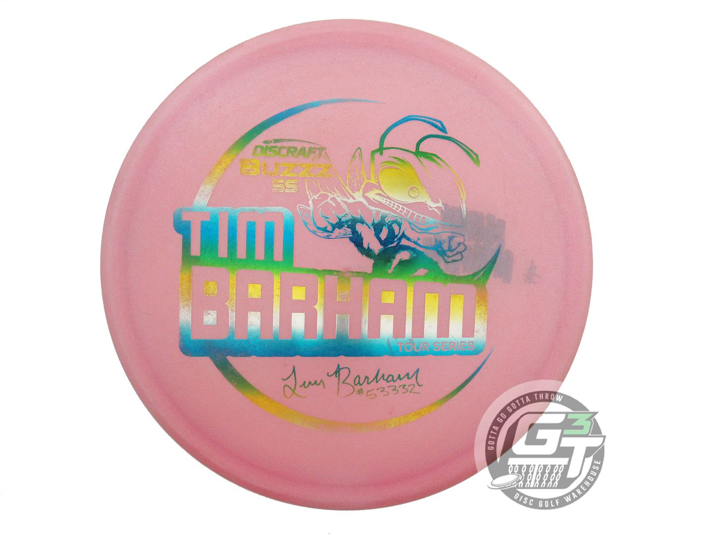 USED Discraft [BARHAM] Metallic Z Buzzz SS 176g Pink Sunrise Foil Midrange Disc