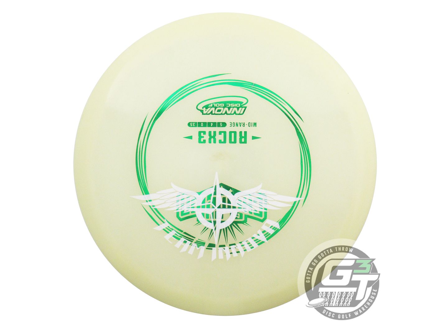 USED TEAM Innova Champion Glow RocX3 180g Green Foil Midrange Golf Disc