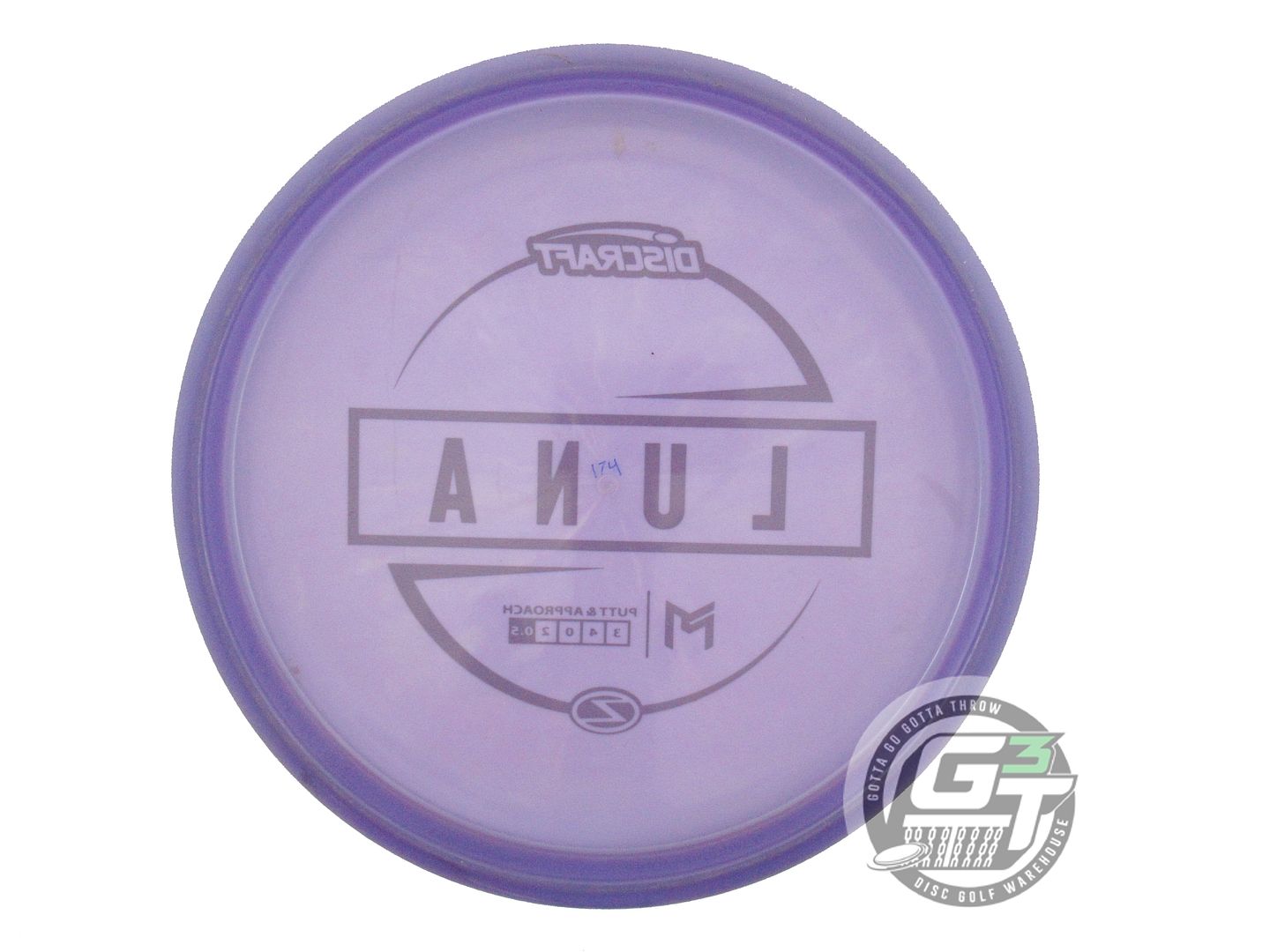 USED Discraft [McBETH] Z Luna 174g Purple Green Foil Putter Golf Disc