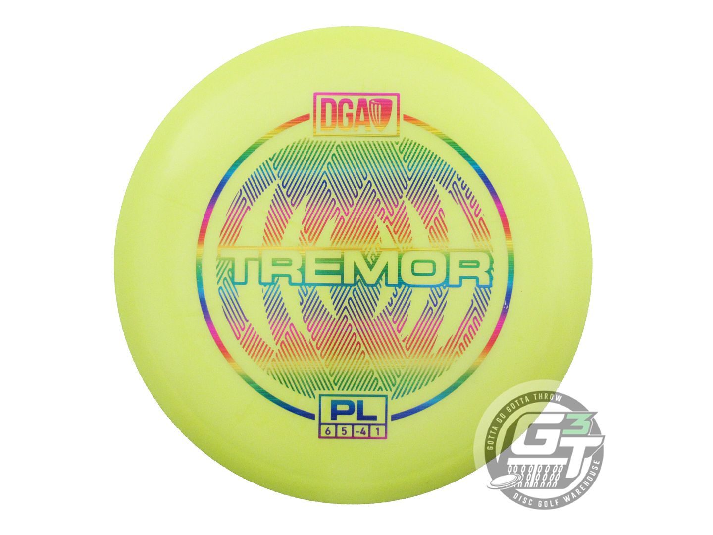NOS DGA ProLine Tremor 175g Yellow Rainbow Laser Foil Midrange Golf Disc