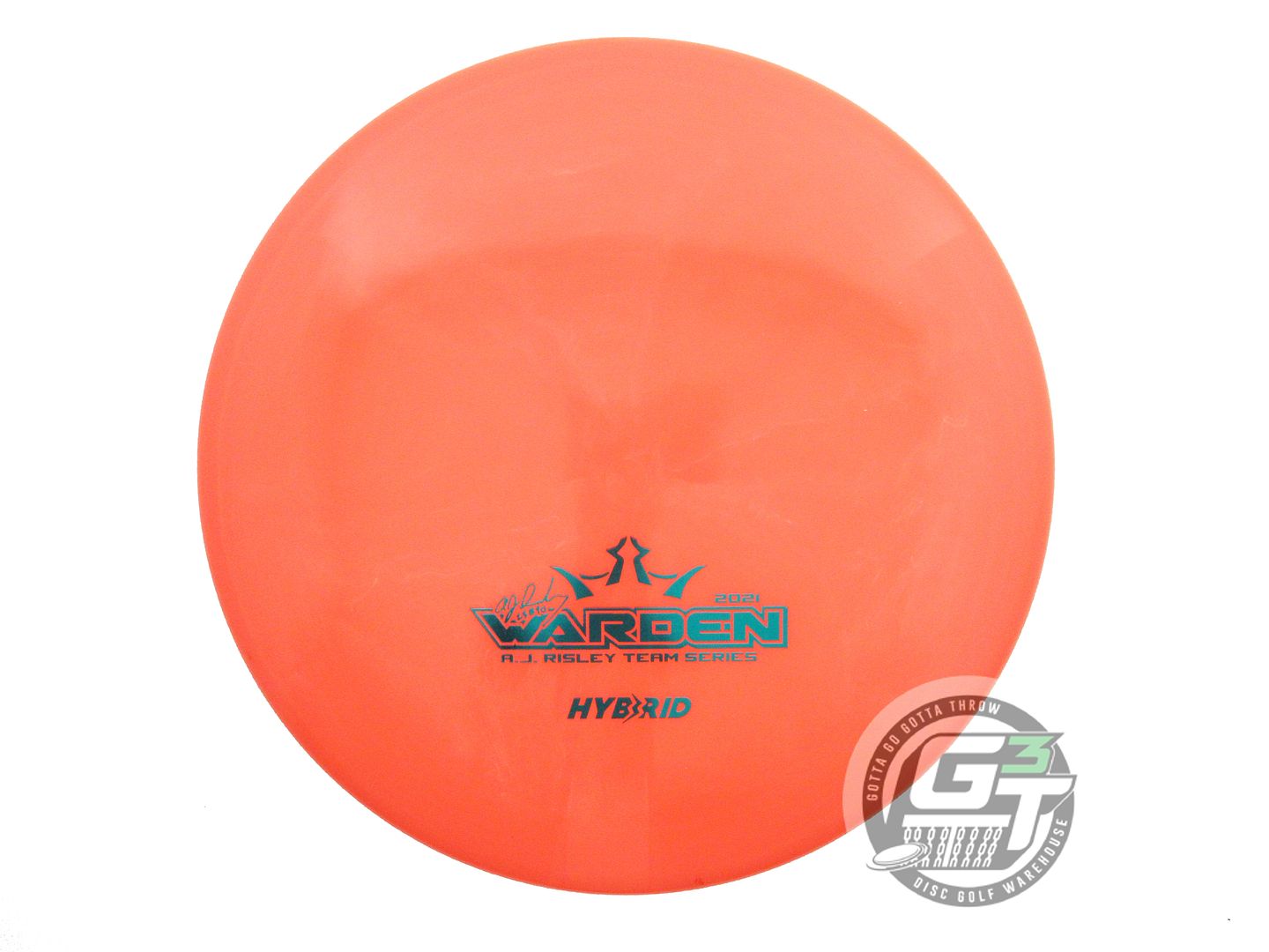 USED Dynamic Discs [RISLEY] Glow Hybrid Warden 173g Orange Teal Foil Putter Disc