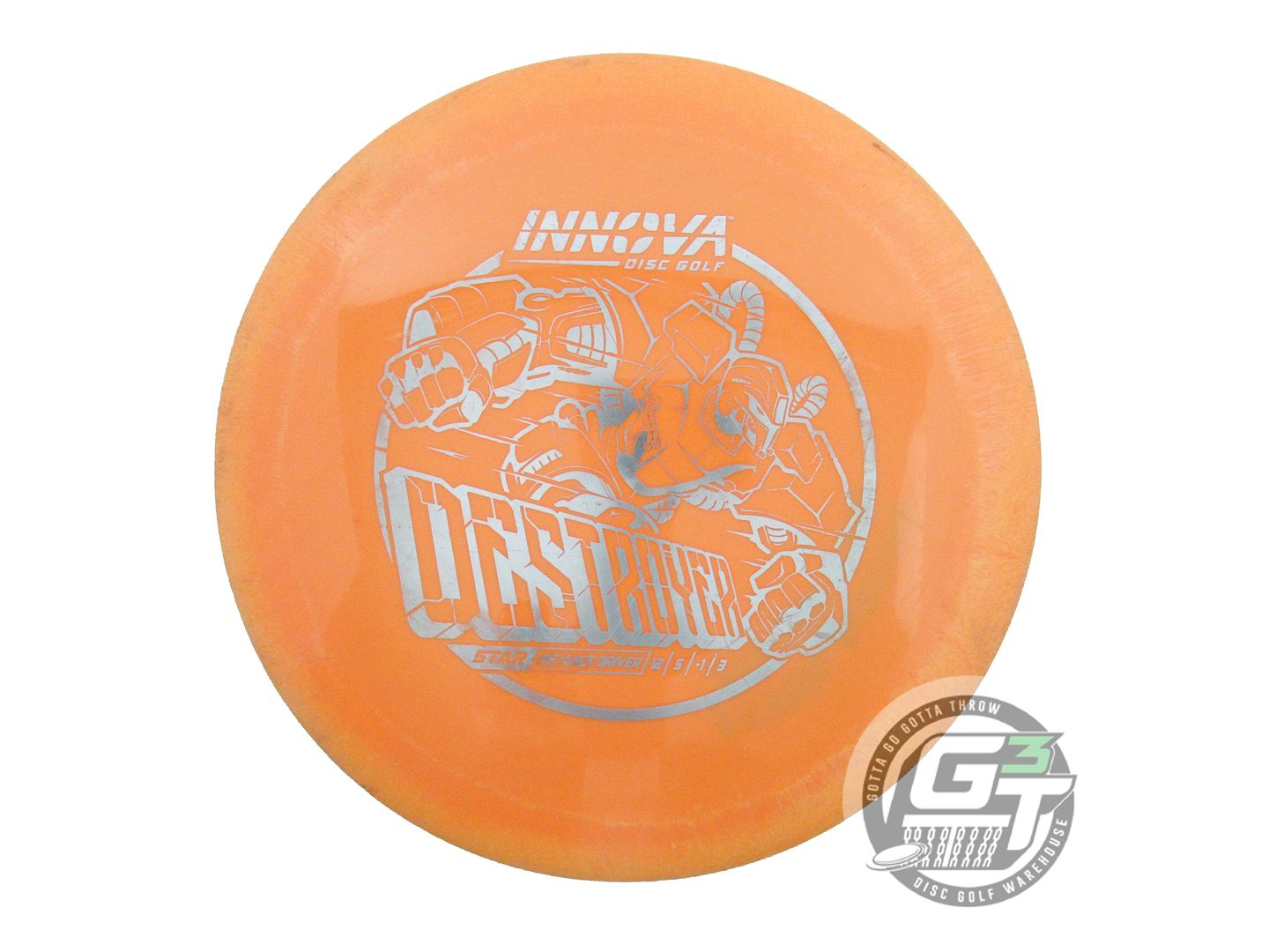 USED Innova Star Destroyer 164g Orange Silver Foil Distance Driver Golf Disc