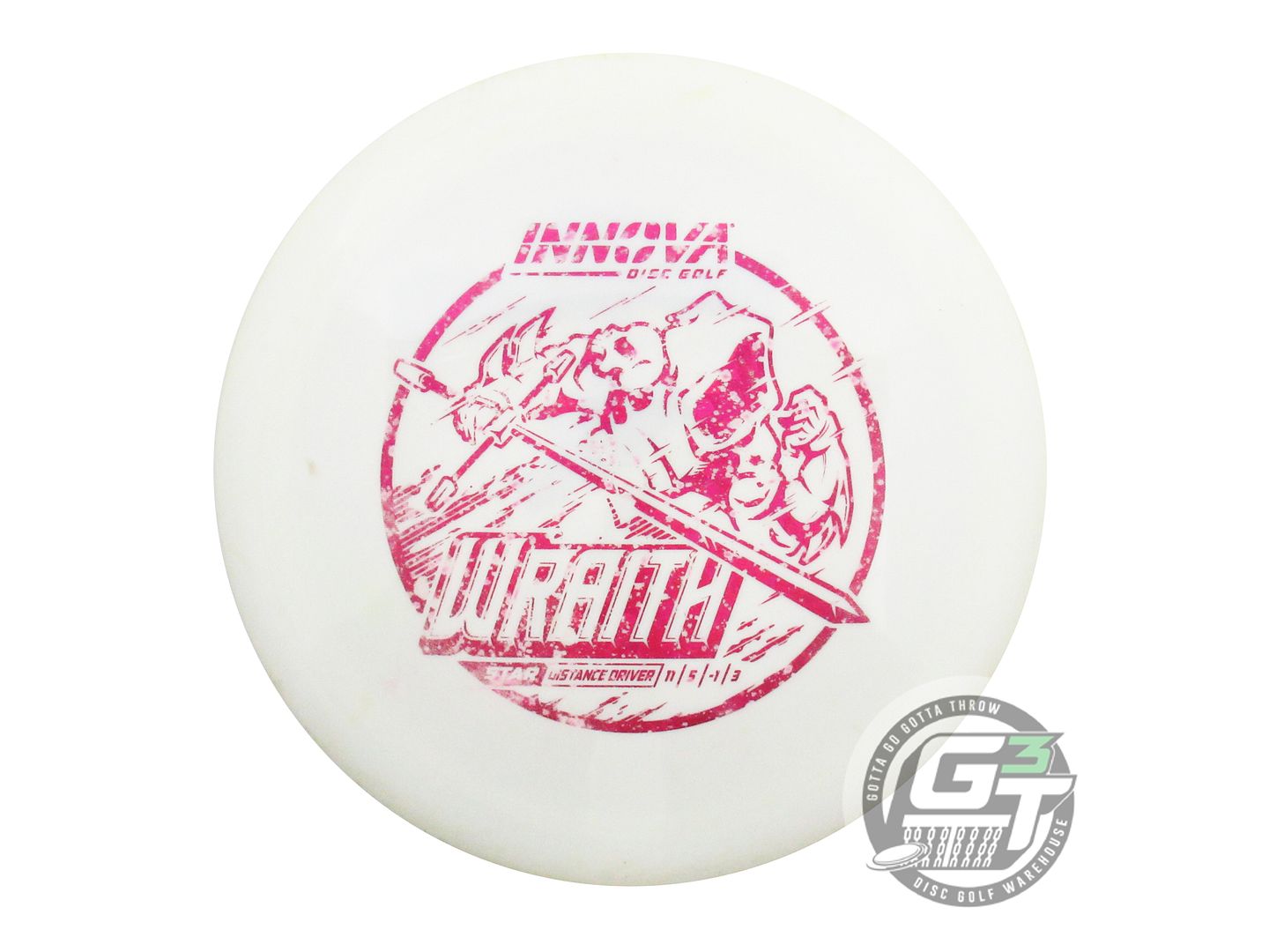 USED Innova Star Wraith 162g White Magenta Shatter Foil Distance Driver Disc