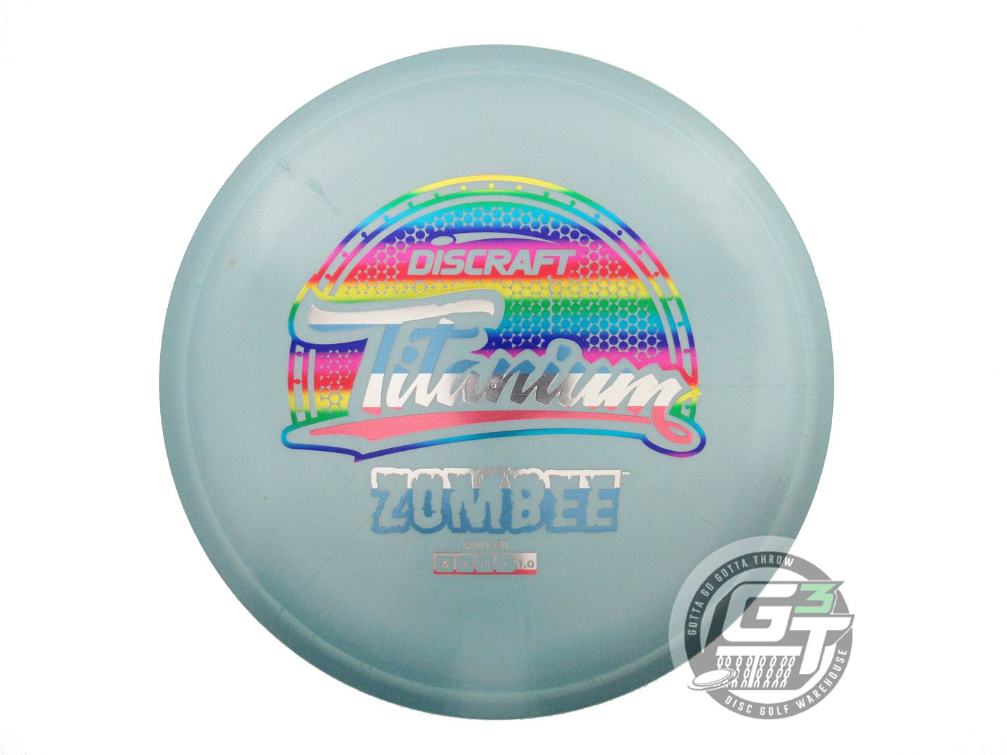 USED Discraft Titanium Zombee 175g Aqua Rainbow Foil Fairway Driver Golf Disc