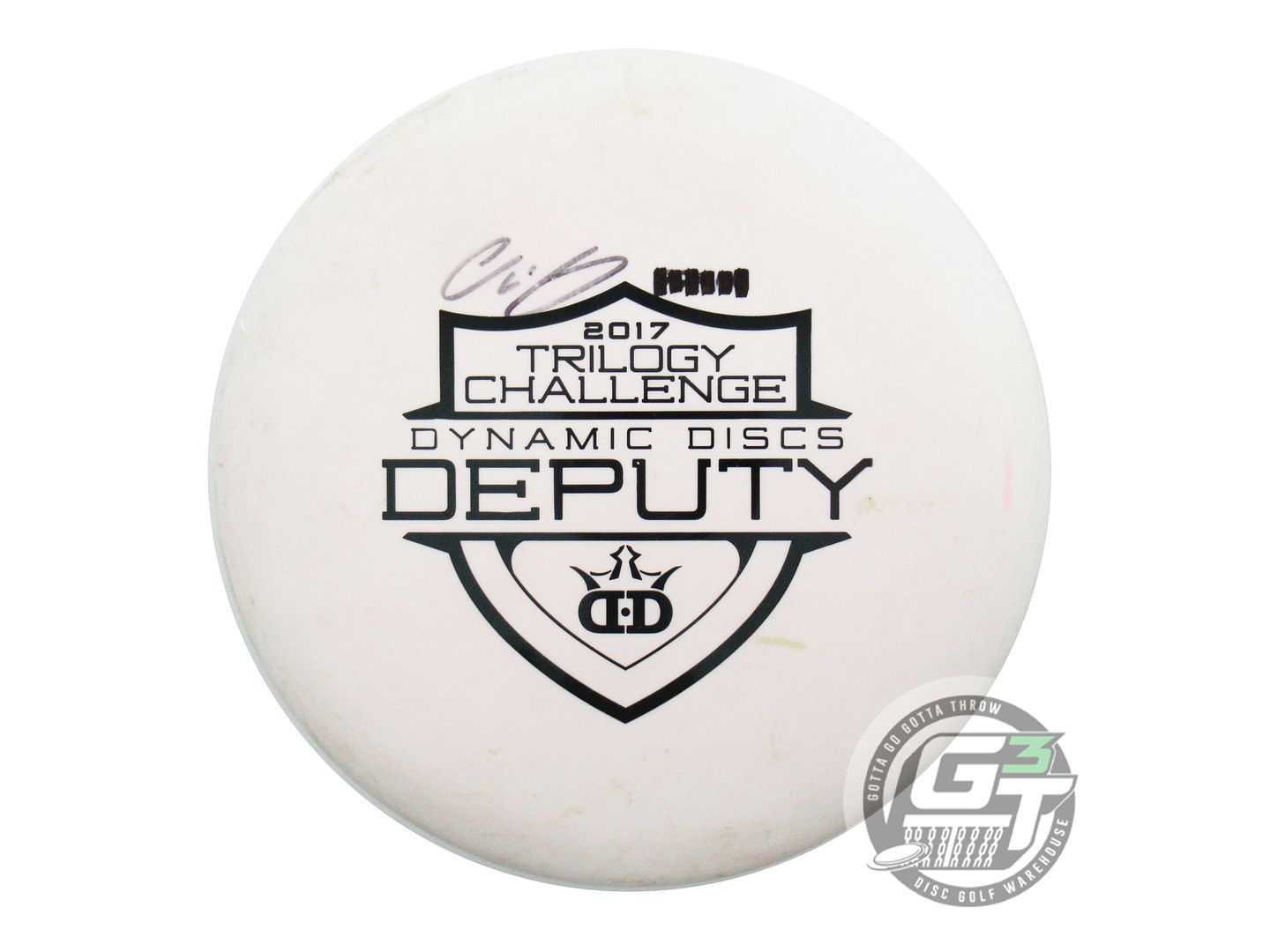 USED Dynamic Discs Classic Hard Deputy 176g White Black Stamp Putter Golf Disc