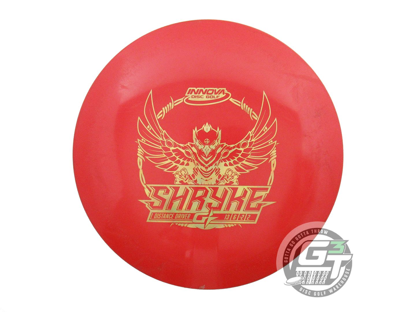 USED Innova GStar Shryke 169g Red Gold Pixel Foil Distance Driver Golf Disc