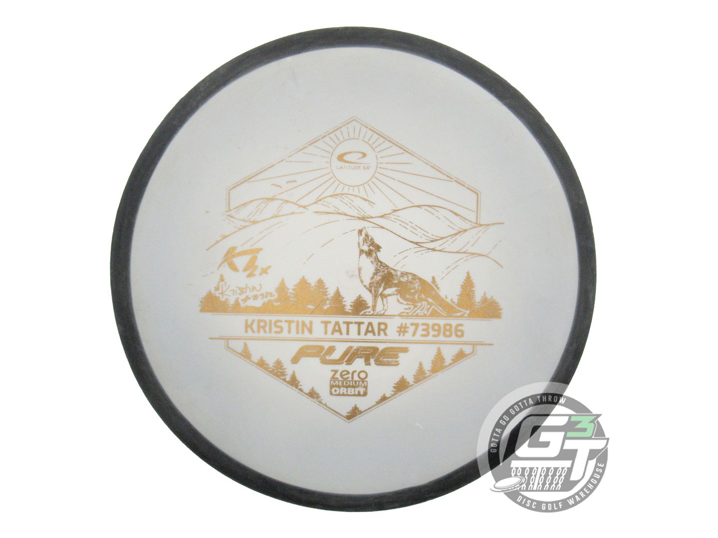 USED Latitude 64 [TATTAR] Zero Medium Orbit Pure 173g Black-Gray Putter Disc