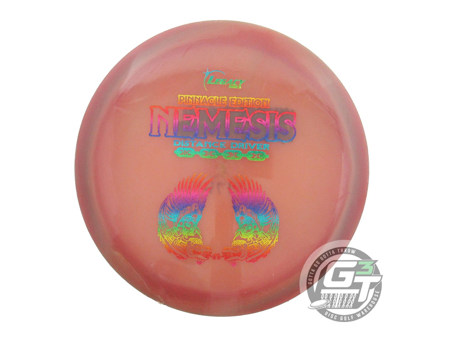 USED Legacy Discs Pinnacle Nemesis 176g Dusty Rose Rainbow Distance Driver Disc