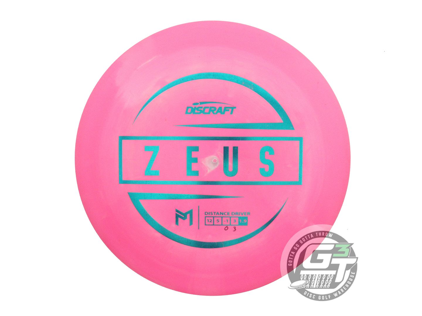 USED Discraft [McBETH] ESP Zeus 175g Pink Teal Foil Driver Golf Disc