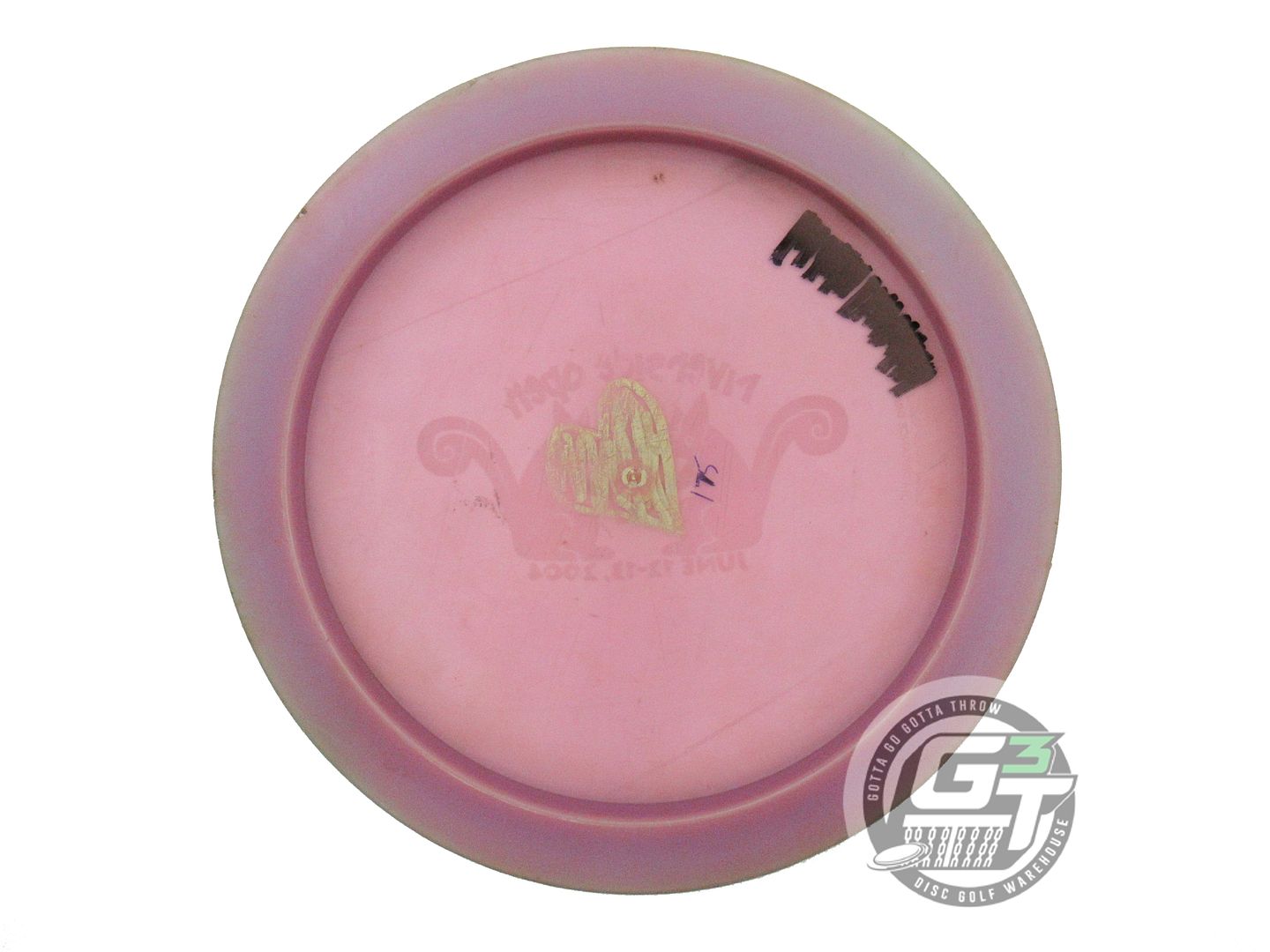 USED Discraft Z Crush 175g Purple White Stamp OOP Distance Driver Golf Disc