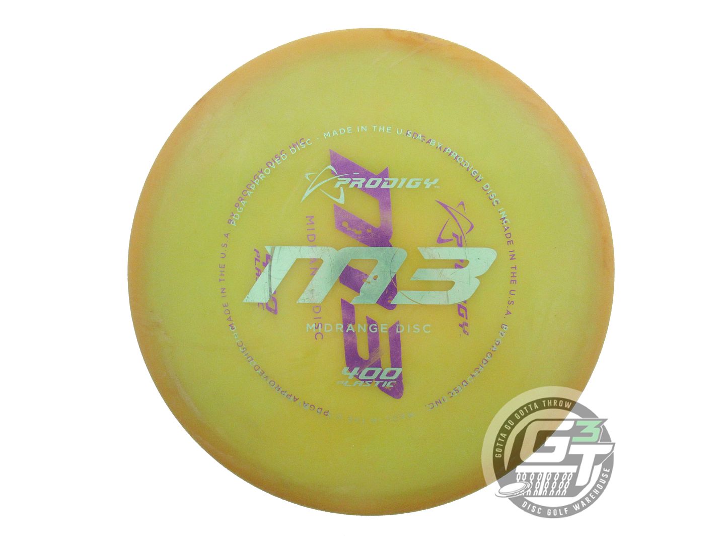 USED Prodigy Discs X-OUT 400 M3 180g Mustard Midrange Golf Disc