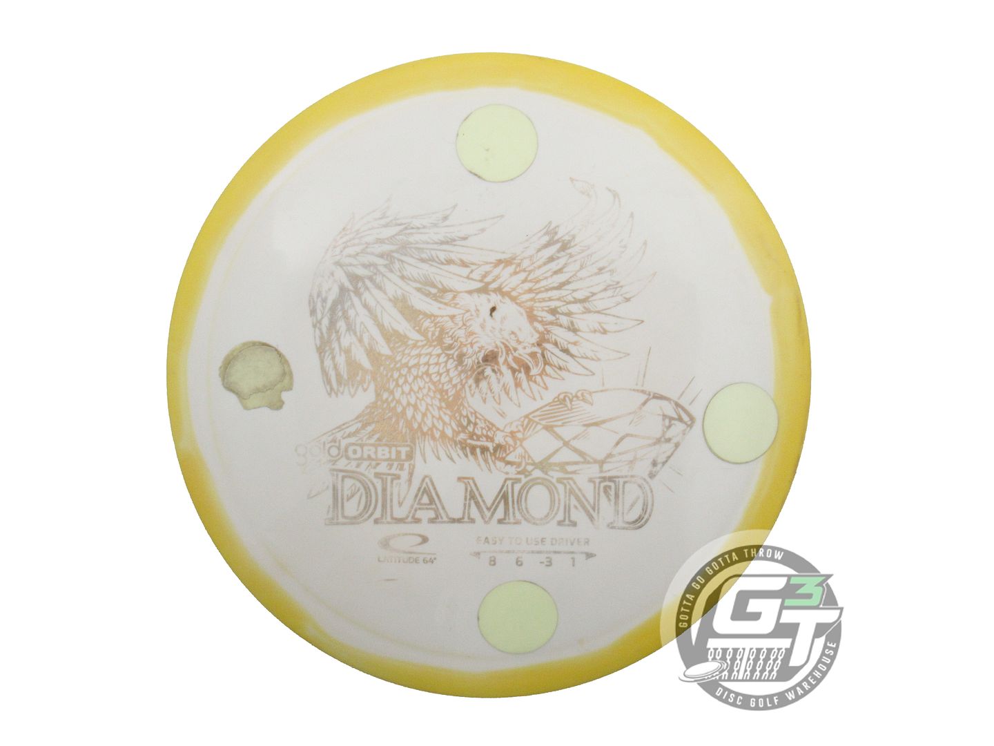 USED Latitude 64 Gold Orbit Diamond 155g Yellow-White Fairway Driver Golf Disc