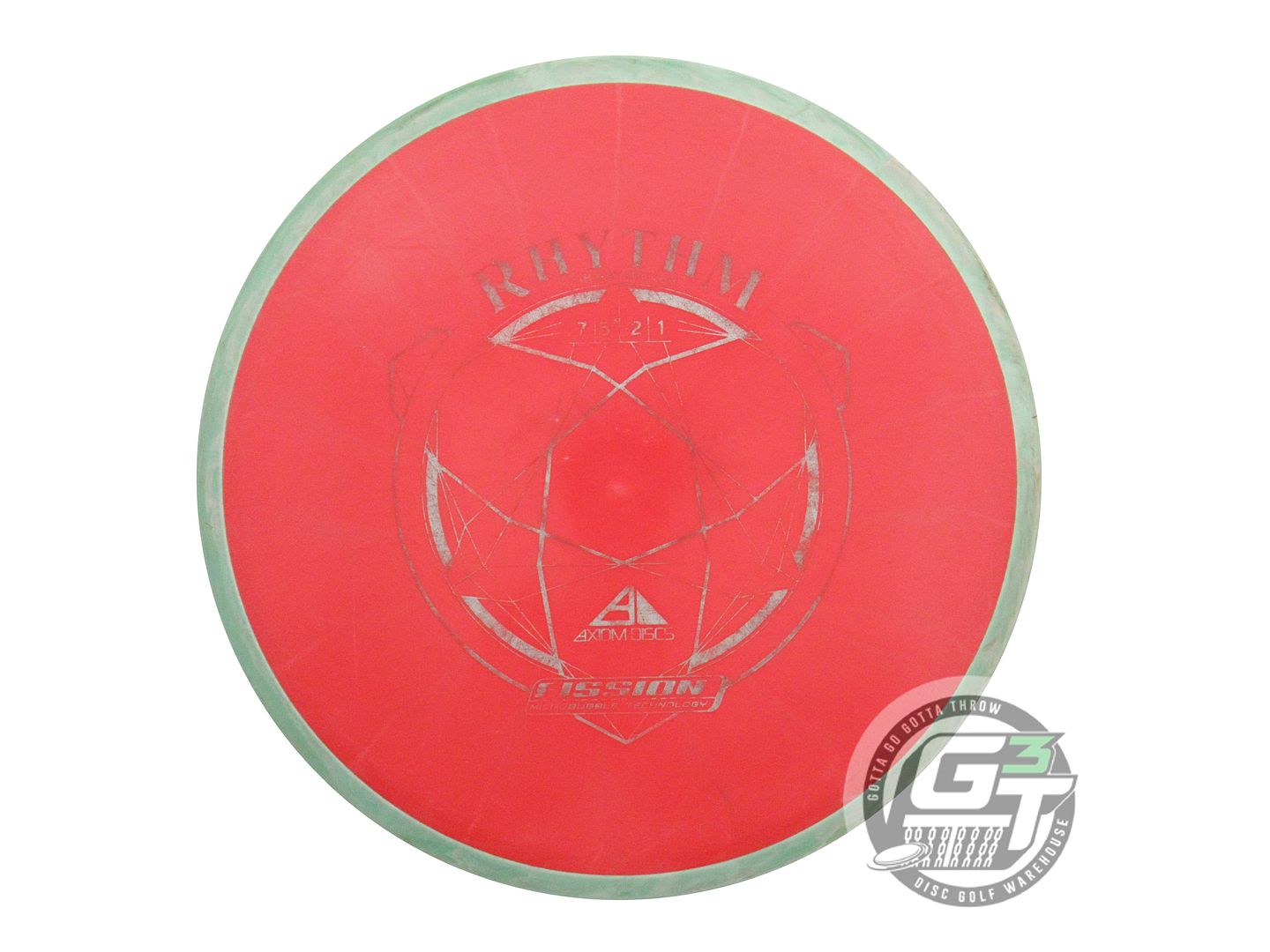 USED Axiom Discs Fission Rhythm 172g Red Seafoam Rim Distance Driver Golf Disc