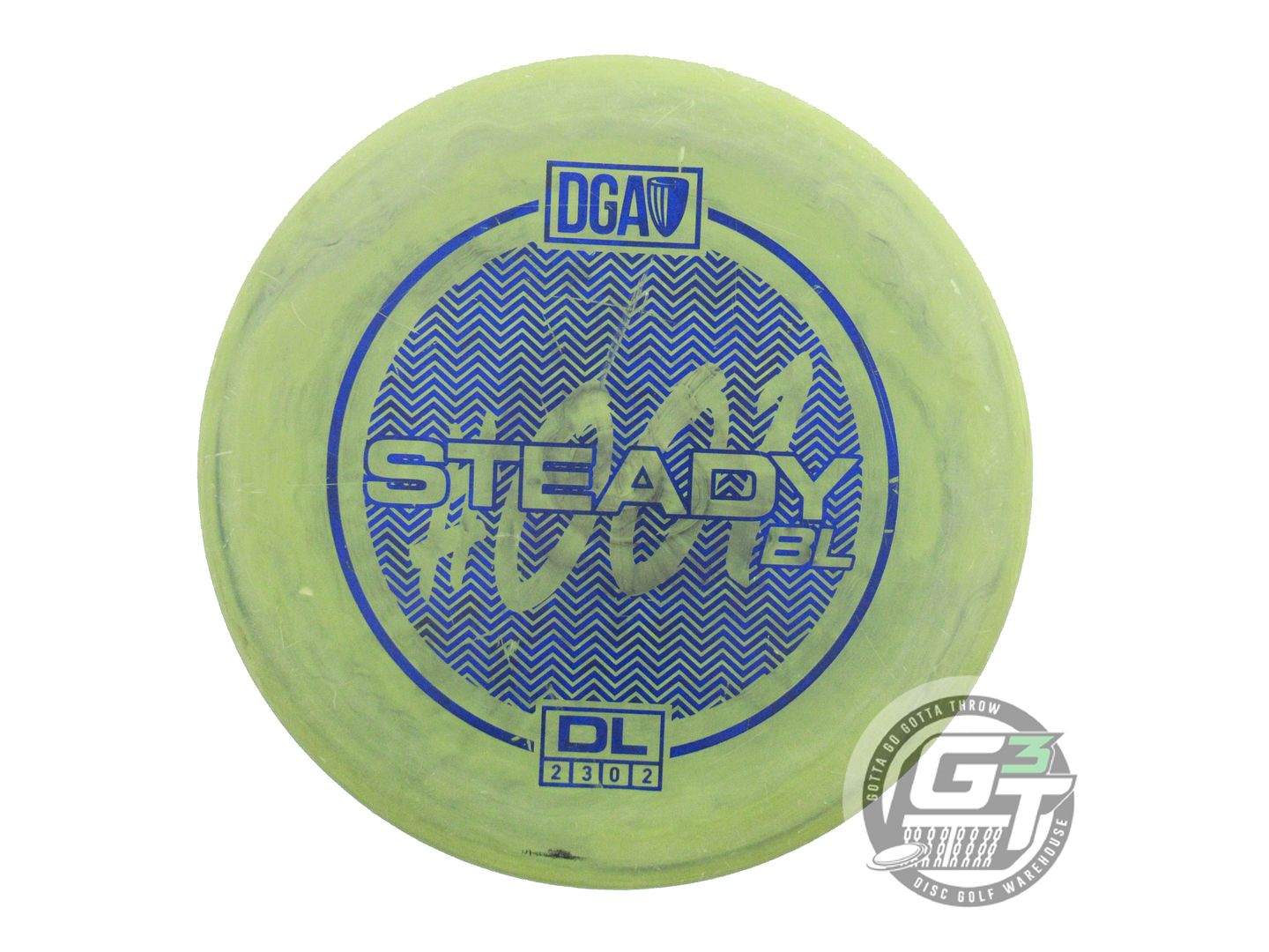 USED DGA D-Line Steady BL 175g Green Blue Shatter Foil Putter Golf Disc
