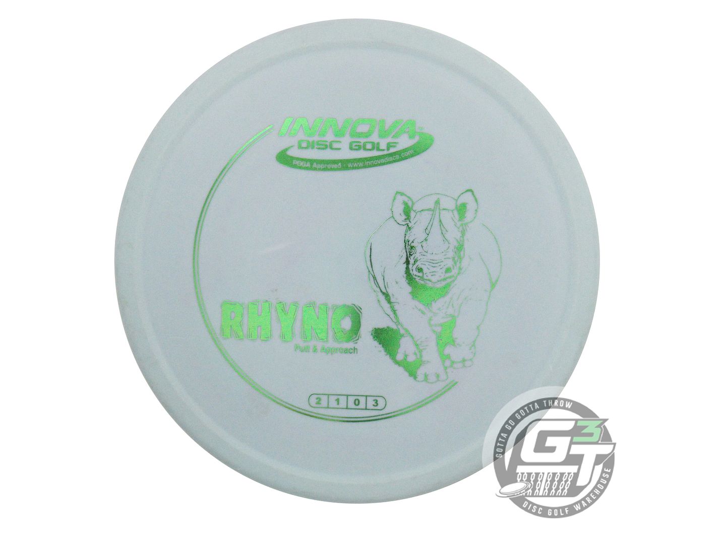 USED Innova DX Rhyno 175g Sky Blue Green Foil Putter Golf Disc
