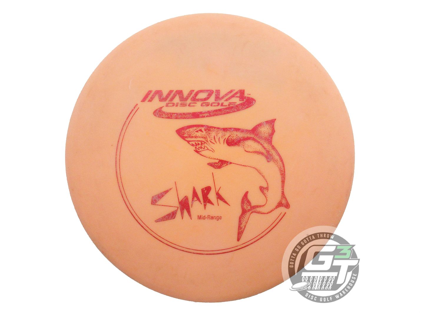 USED Innova DX Shark 171g Peach Red Foil Midrange Golf Disc