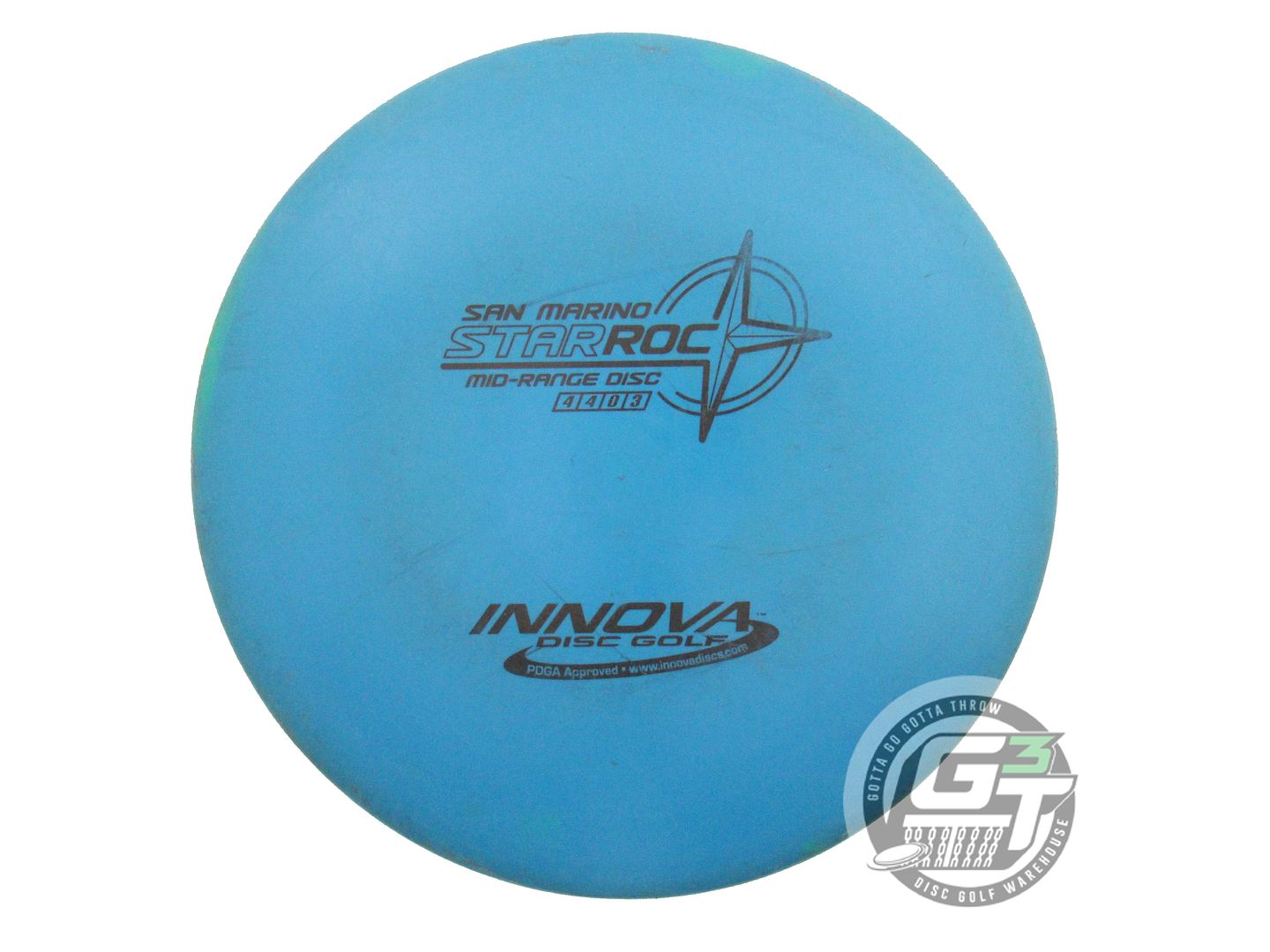 USED Innova Star San Marino Roc 180g Blue Black Stamp Midrange Golf Disc