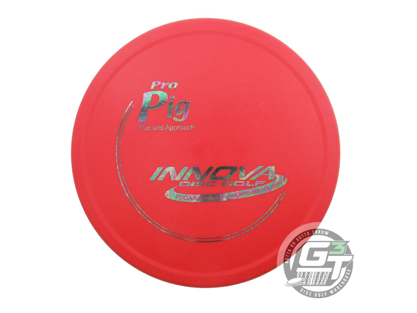 USED Innova Pro Pig 175g Red Oil Slick Foil Putter Golf Disc